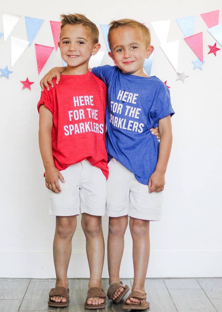 Here For The Sparklers Tee | Blue
