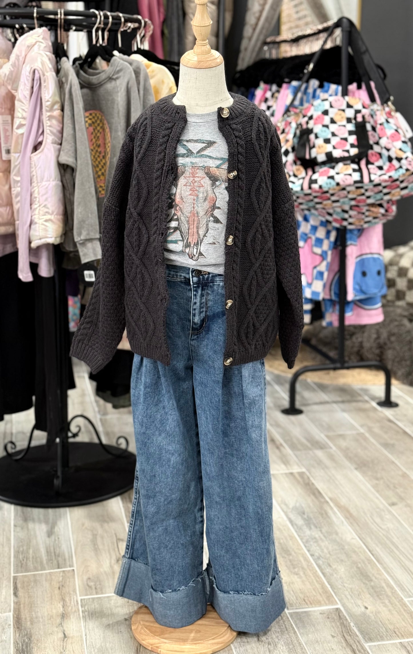 Oversized Chunky Cable Cardigan