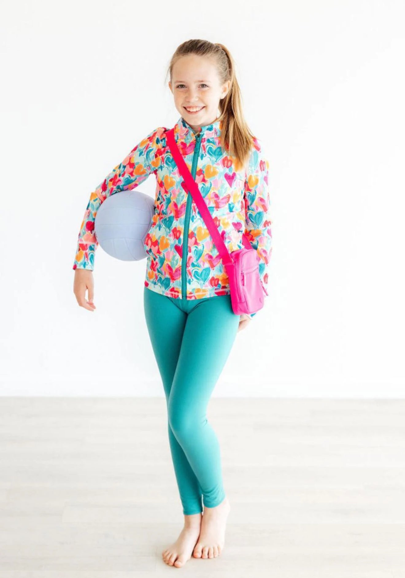 Heart Hustle Full Zip Ruffle Active Jacket