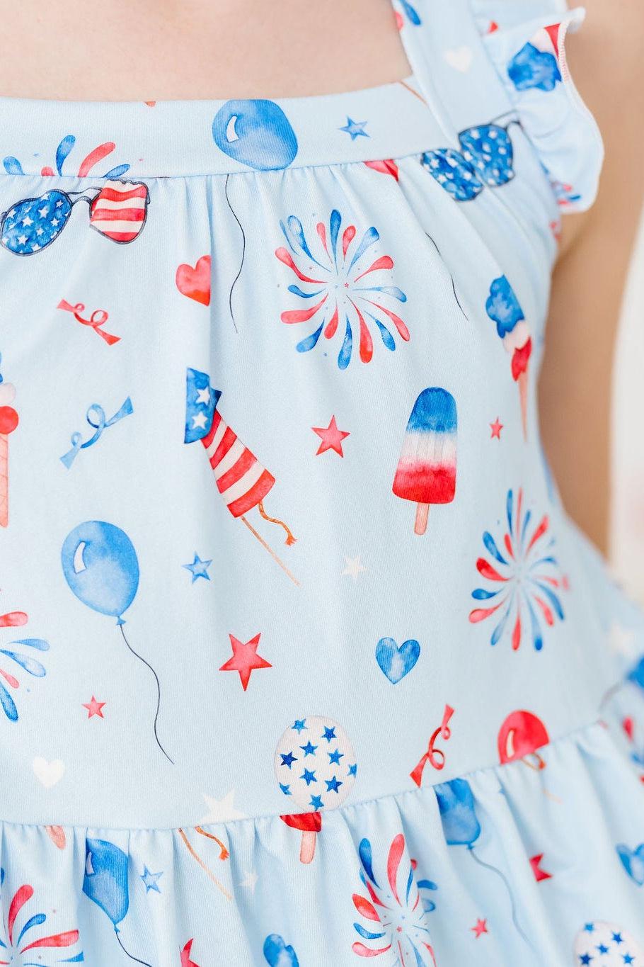 Baby You’re A Firework Ruffle Cross Back Dress