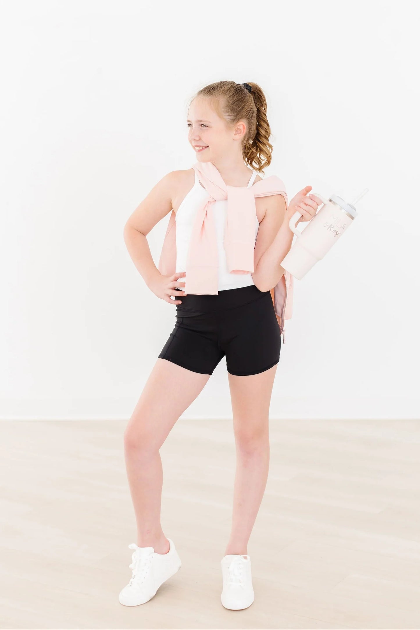 Zen Pink Full Zip Ruffle Active Jacket
