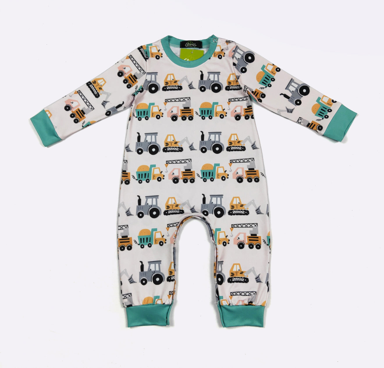 Mighty Machines Long Sleeve Romper