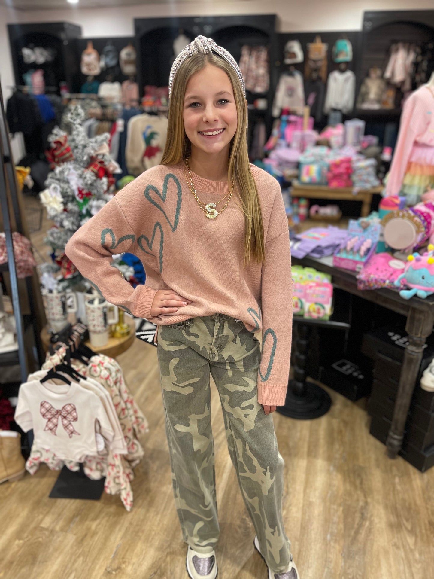 Boxy Hearts Sweater