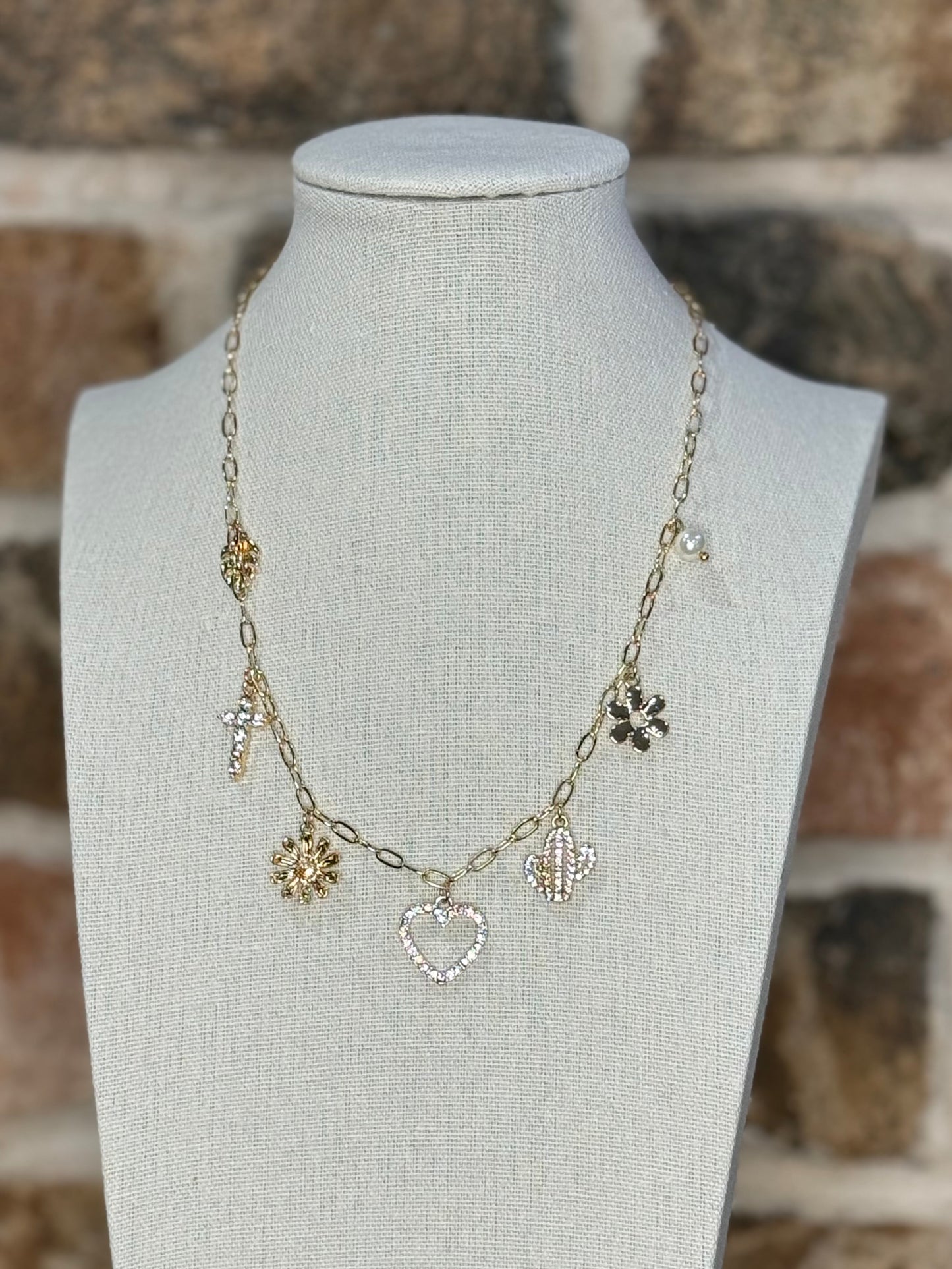 Boho 5 Charm Chain Necklace