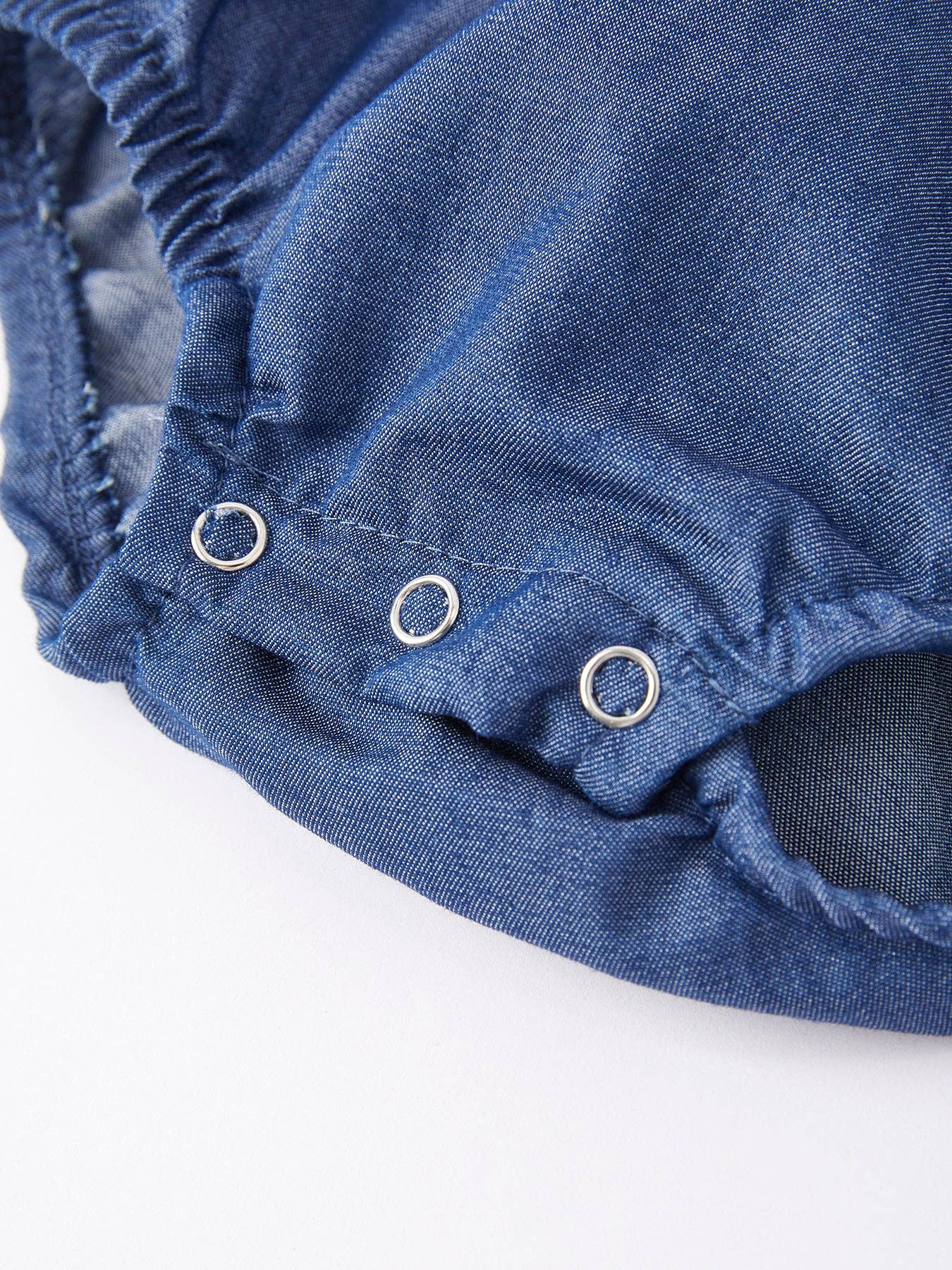 Girls Farm Smocking Embroidered Blue Dress: 12M