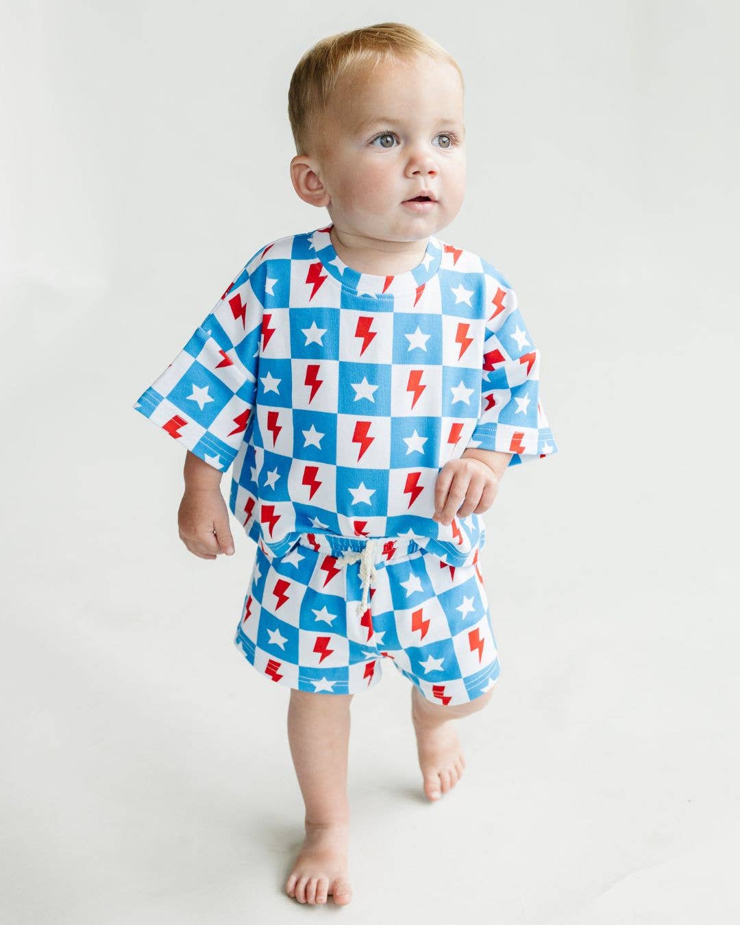 Checks, Stars & Bolts Shortie Set