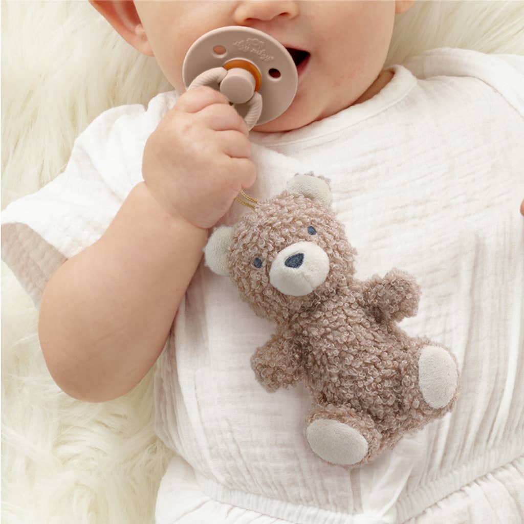 Bitzy Bear Natural Rubber Pacifier & Plush