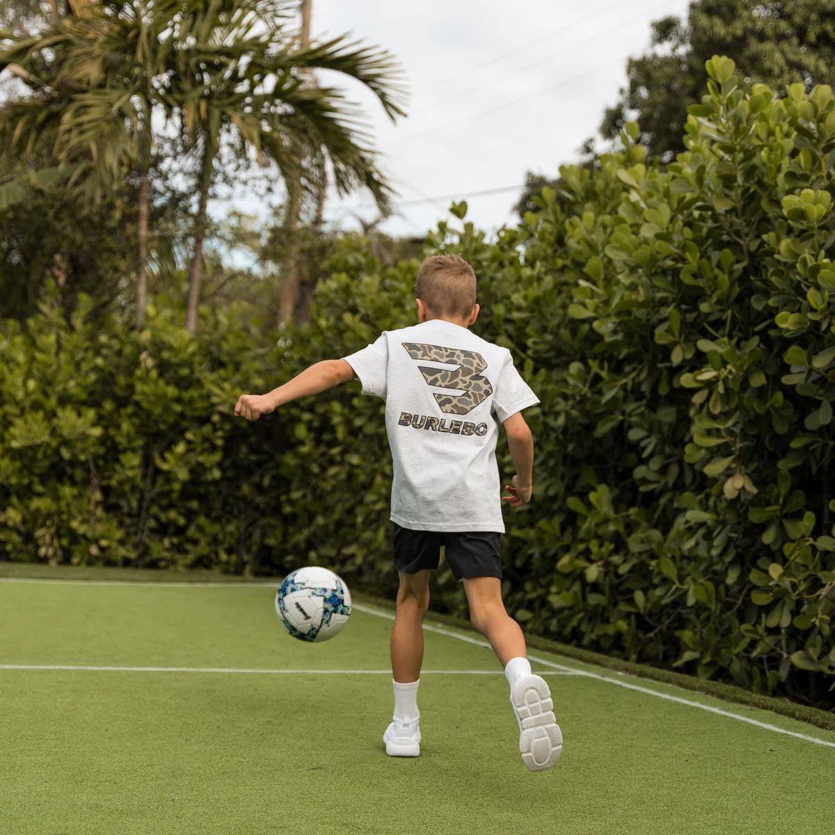 Youth Tee | Flying B | Heather Ash Grey