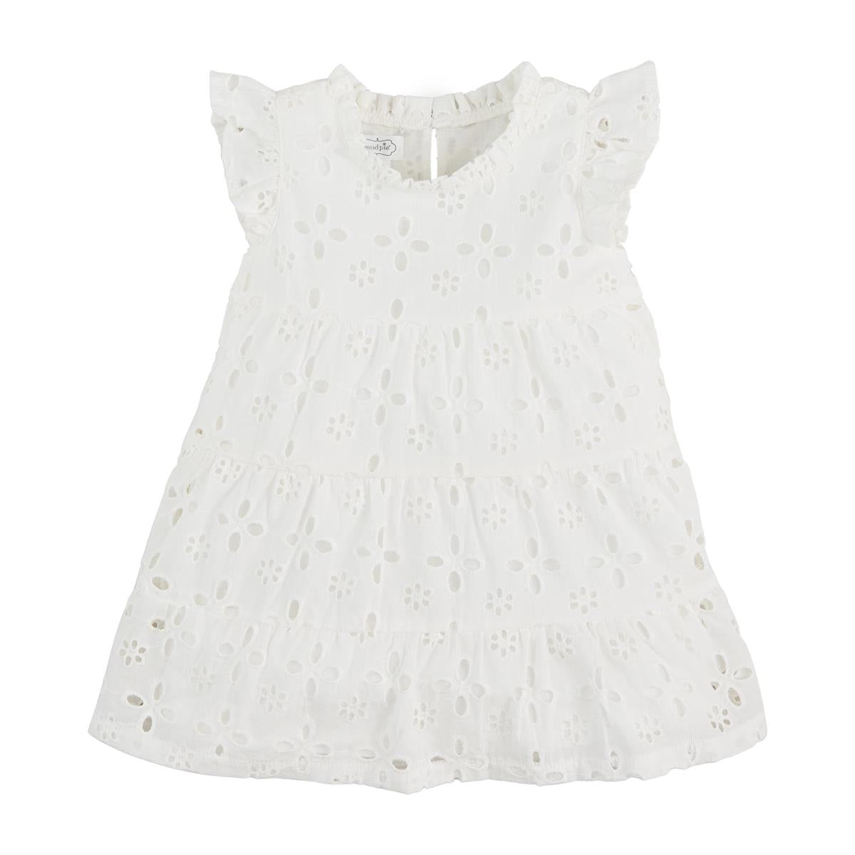 Mini White Lula Eyelet Dress