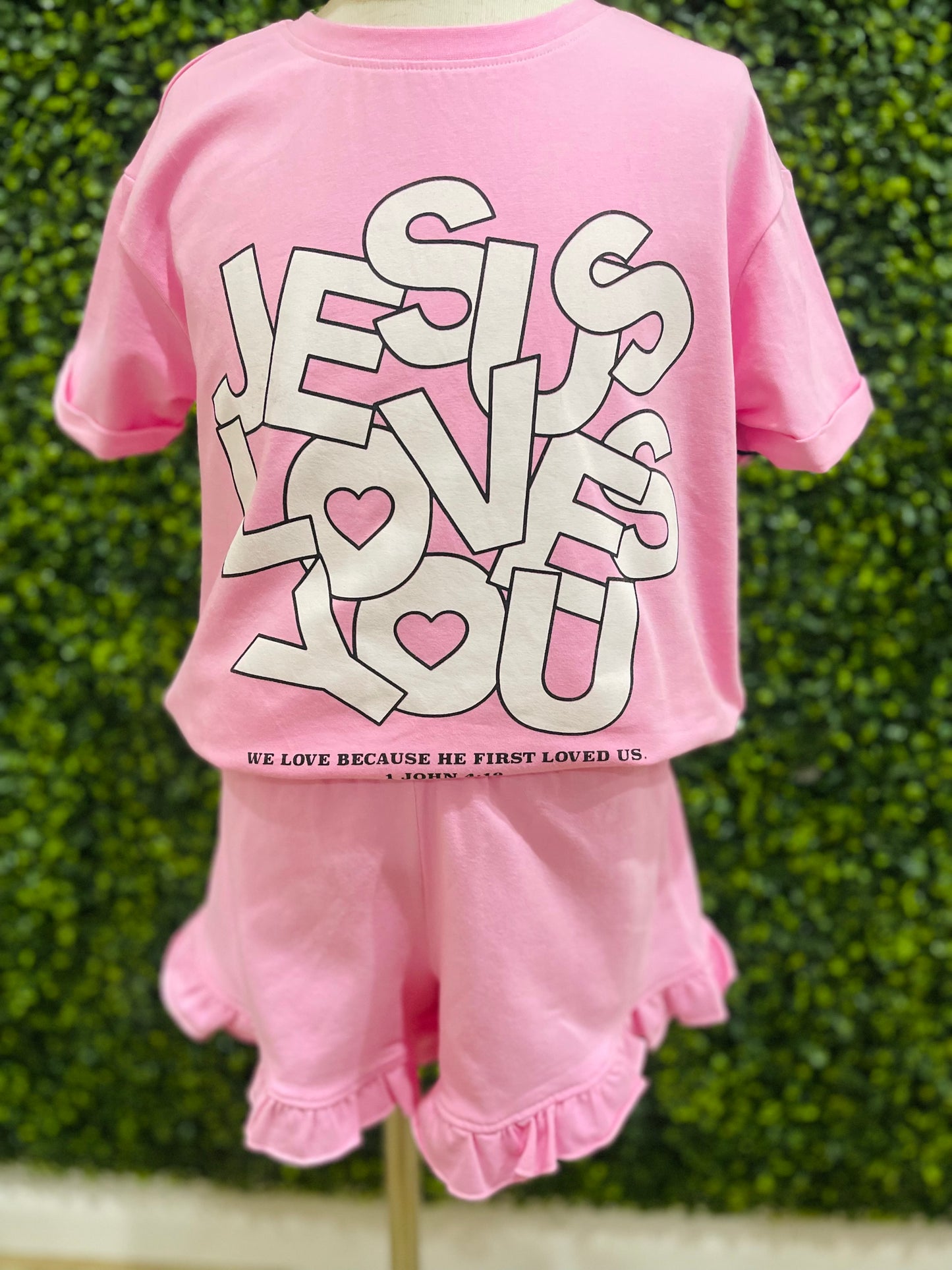 Jesus Loves You Tee | Pink