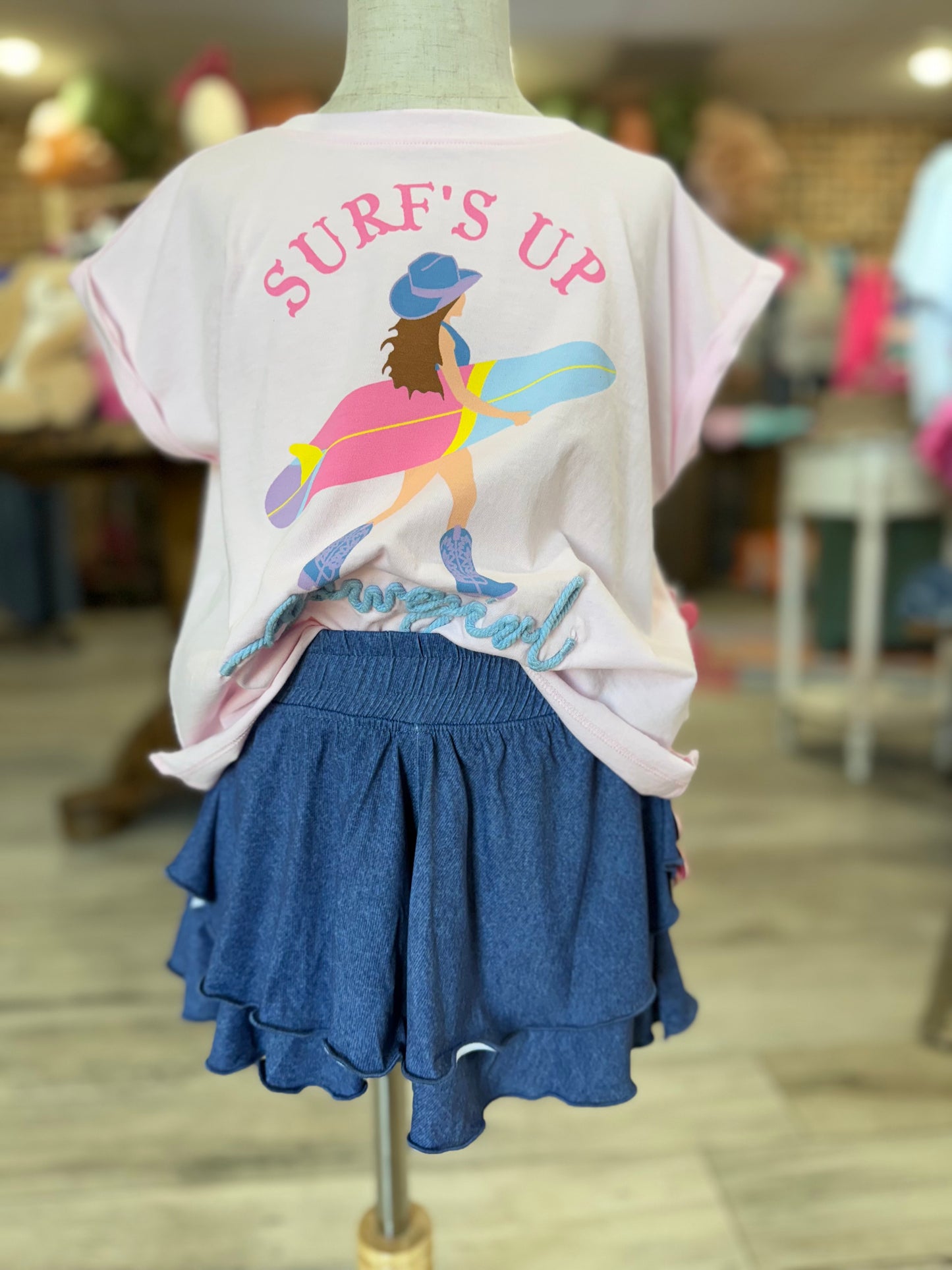 Surf’s Up Cowgirl Boxy Tee