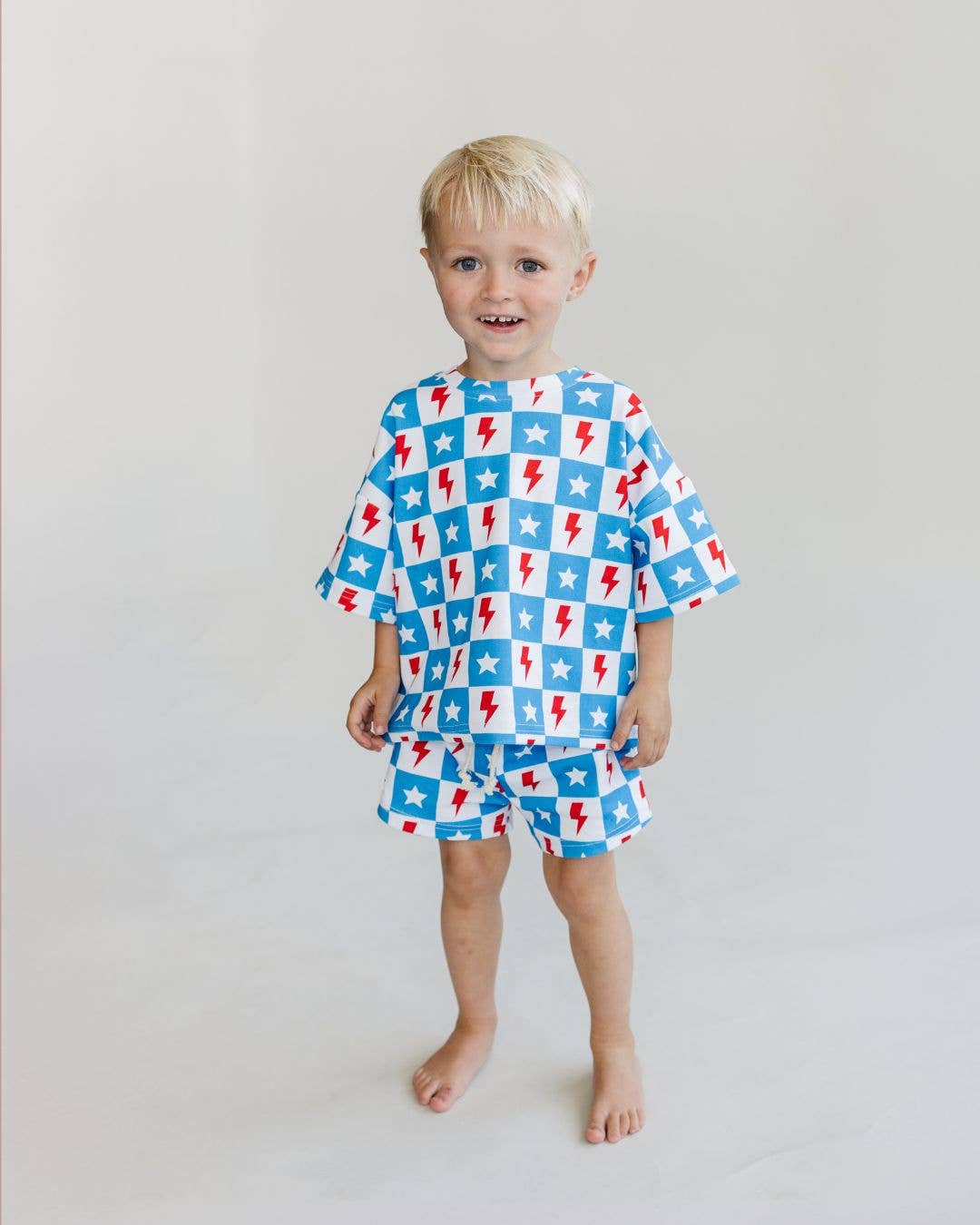 Checks, Stars & Bolts Shortie Set