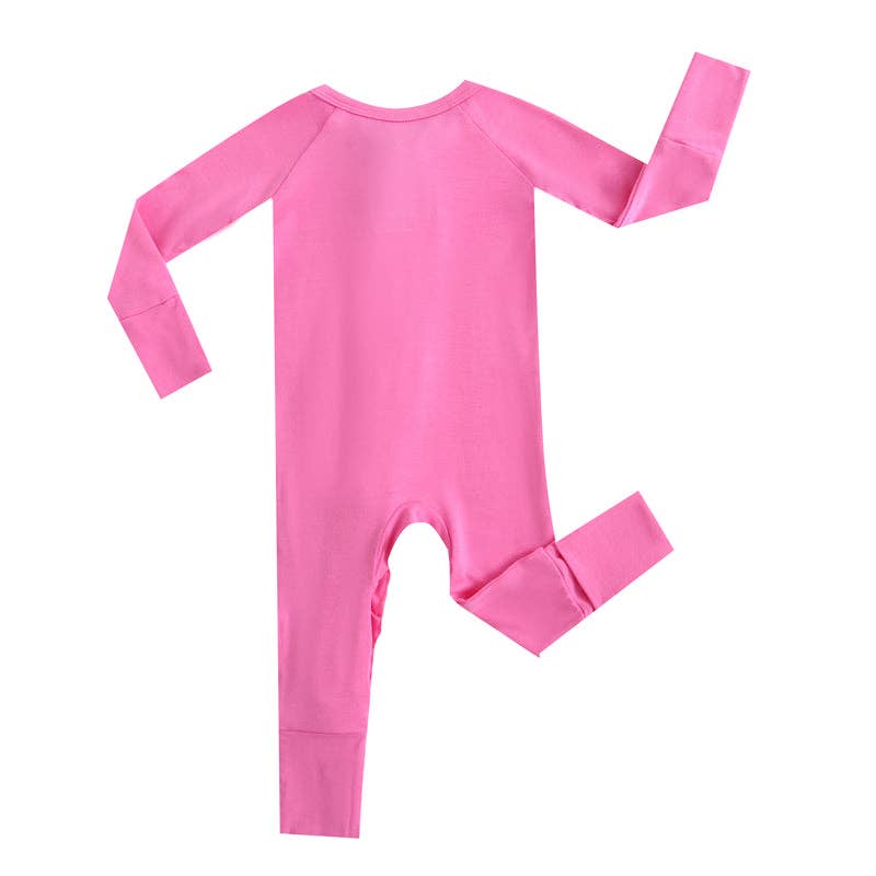 Perfectly Pink Ruffled Romper NICU Friendly
