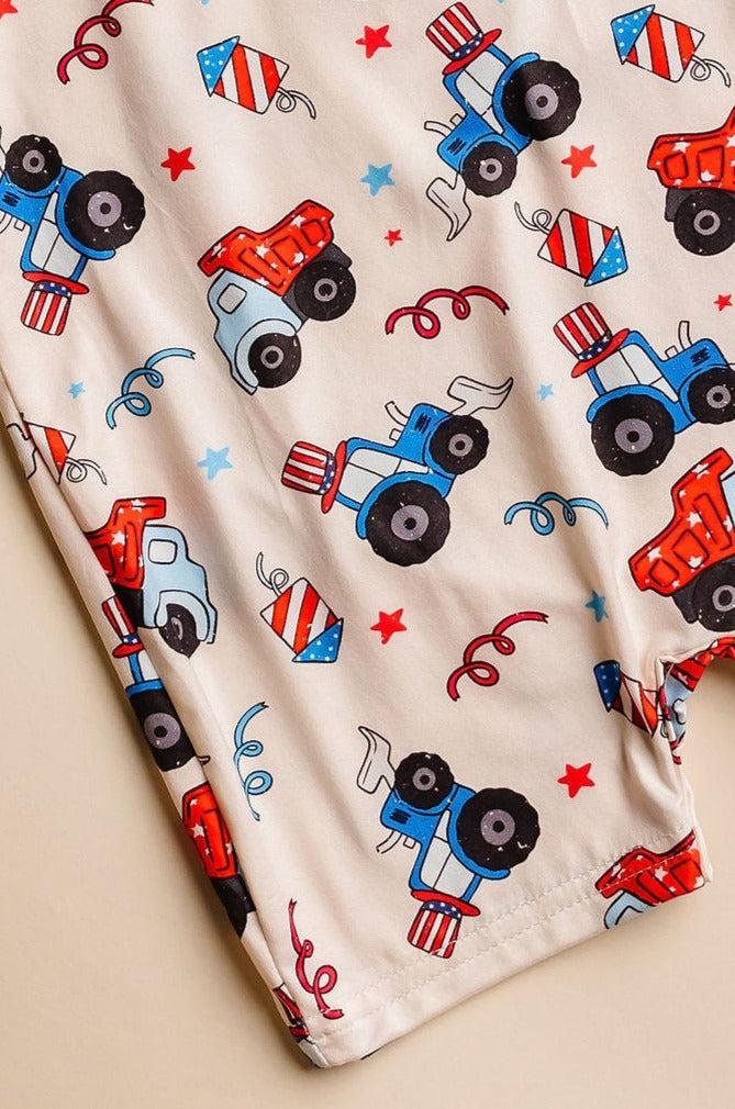 Patriotic Tractor Shortie