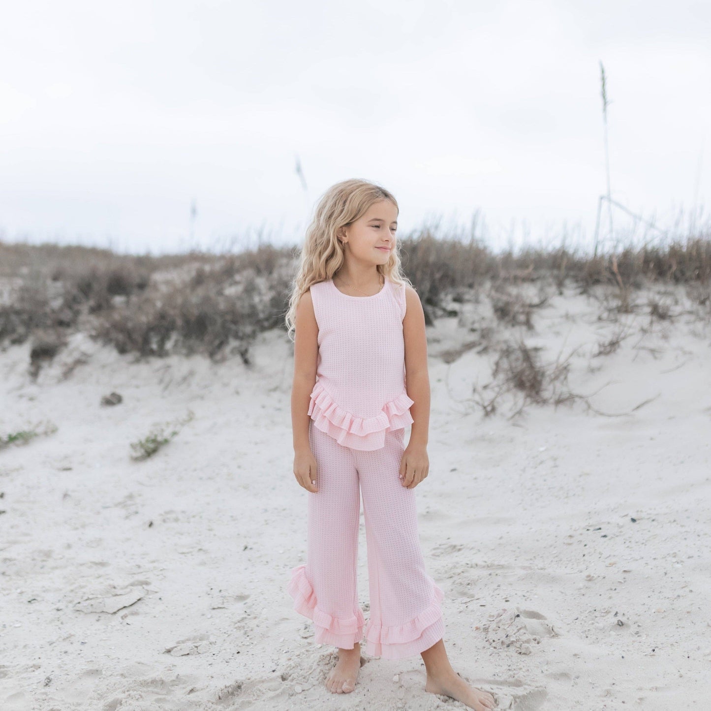 Ruffle Waffle Knit Summer Set