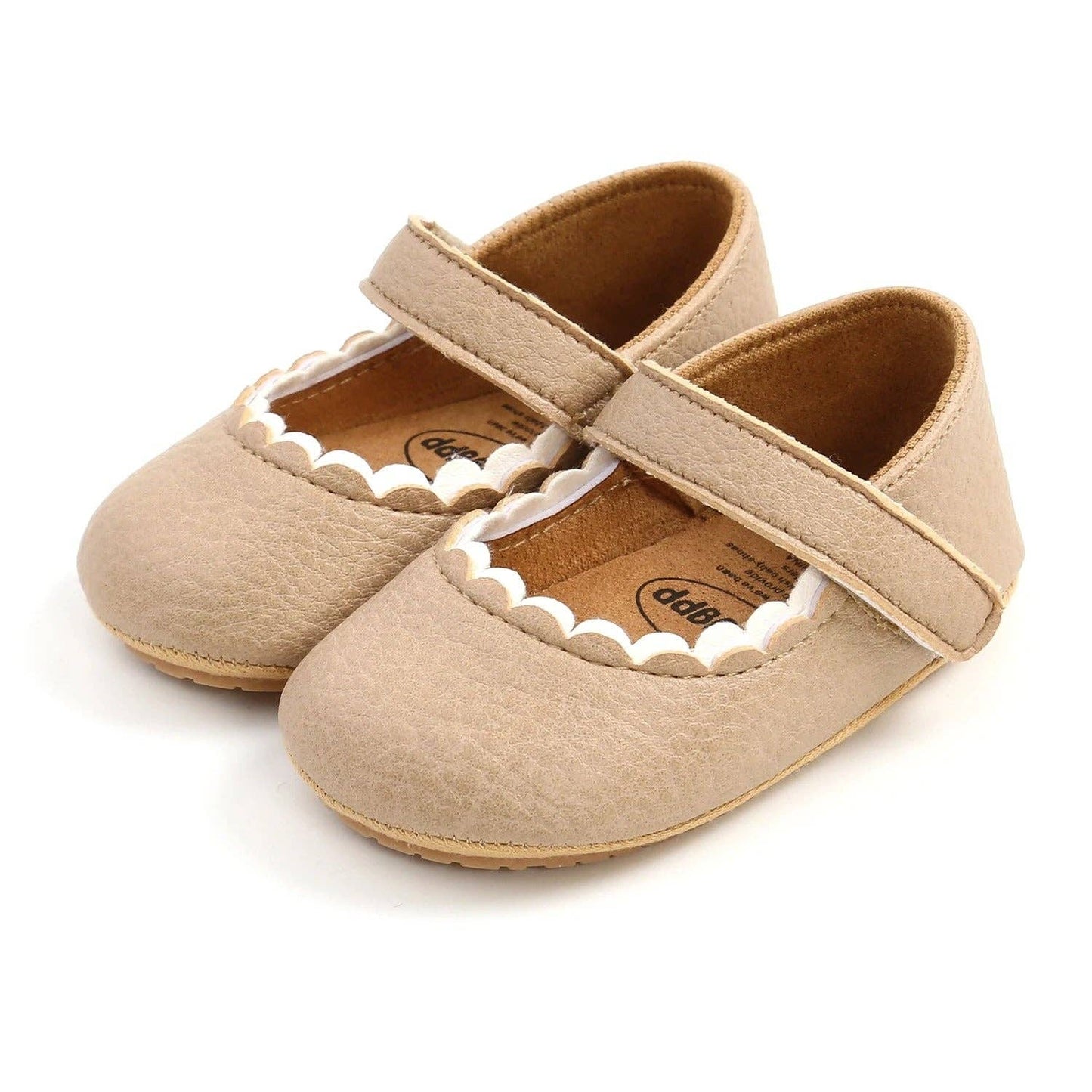 Mary Jane Crib Shoes - Beige