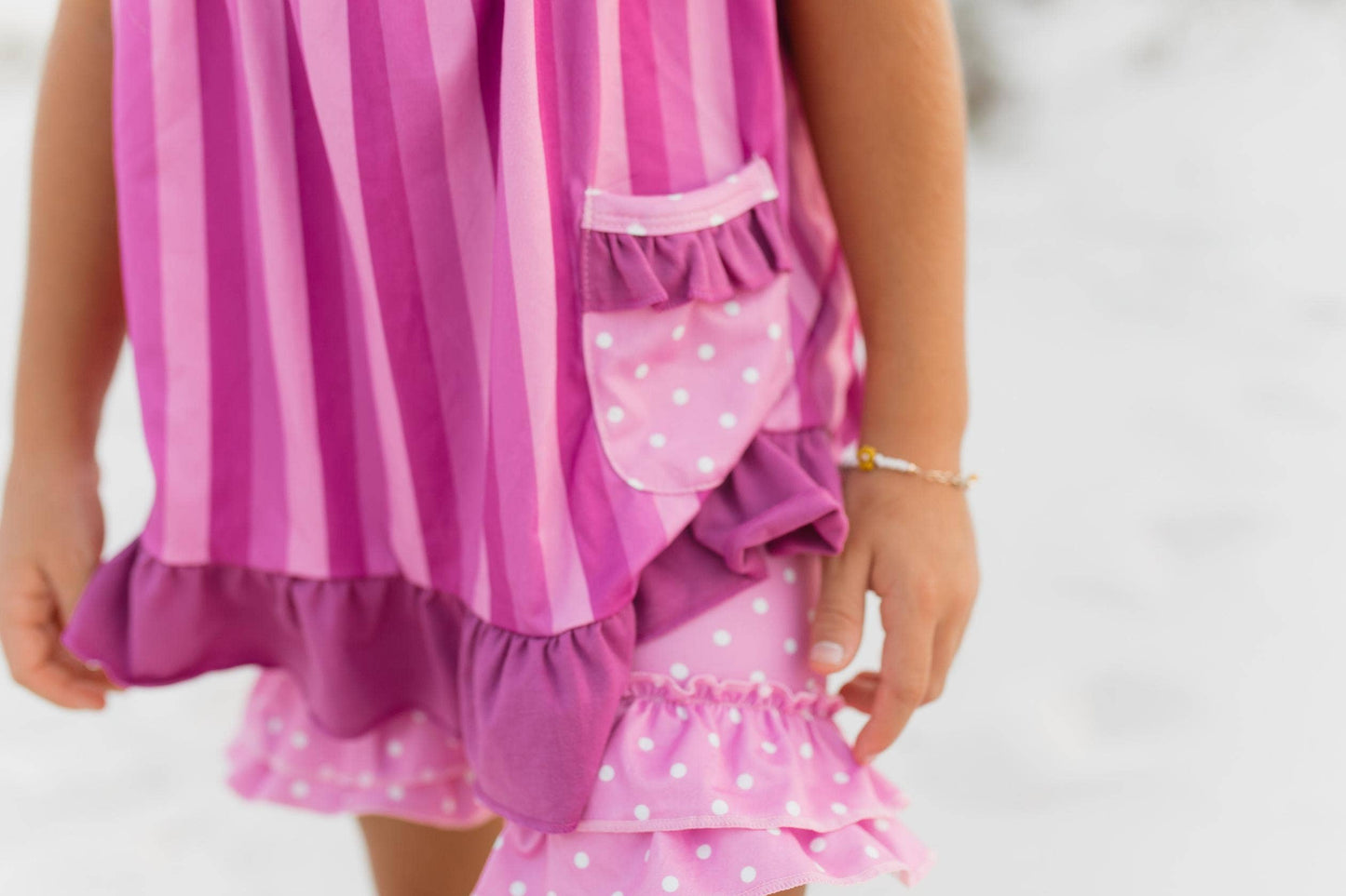 Purple Polka Dot Spring Shorts Set