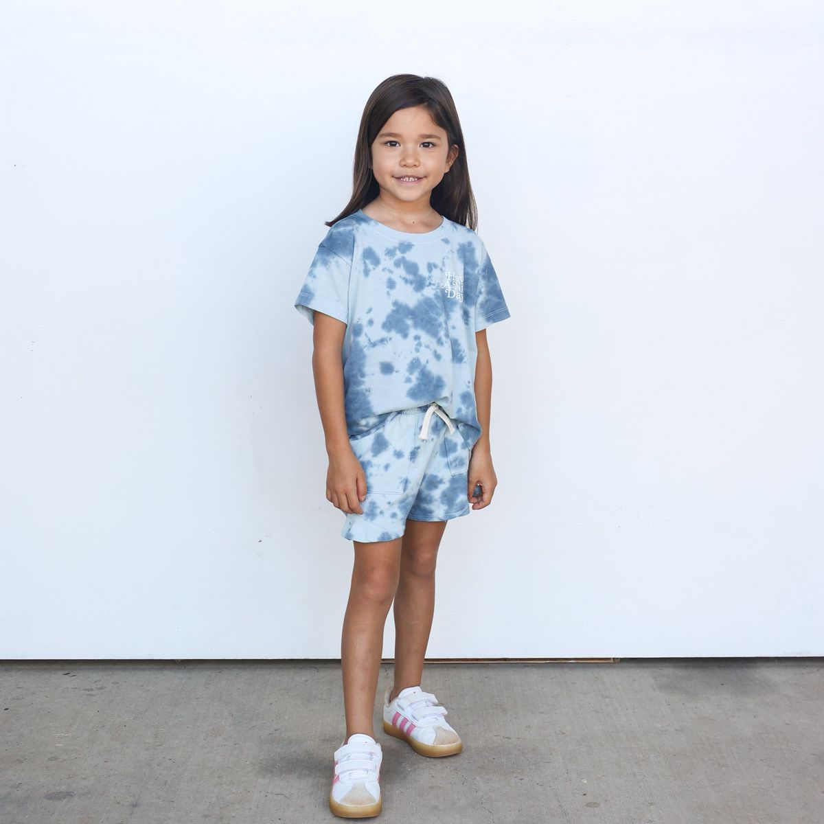 Ruffled Tie Dye Shorts | Blue