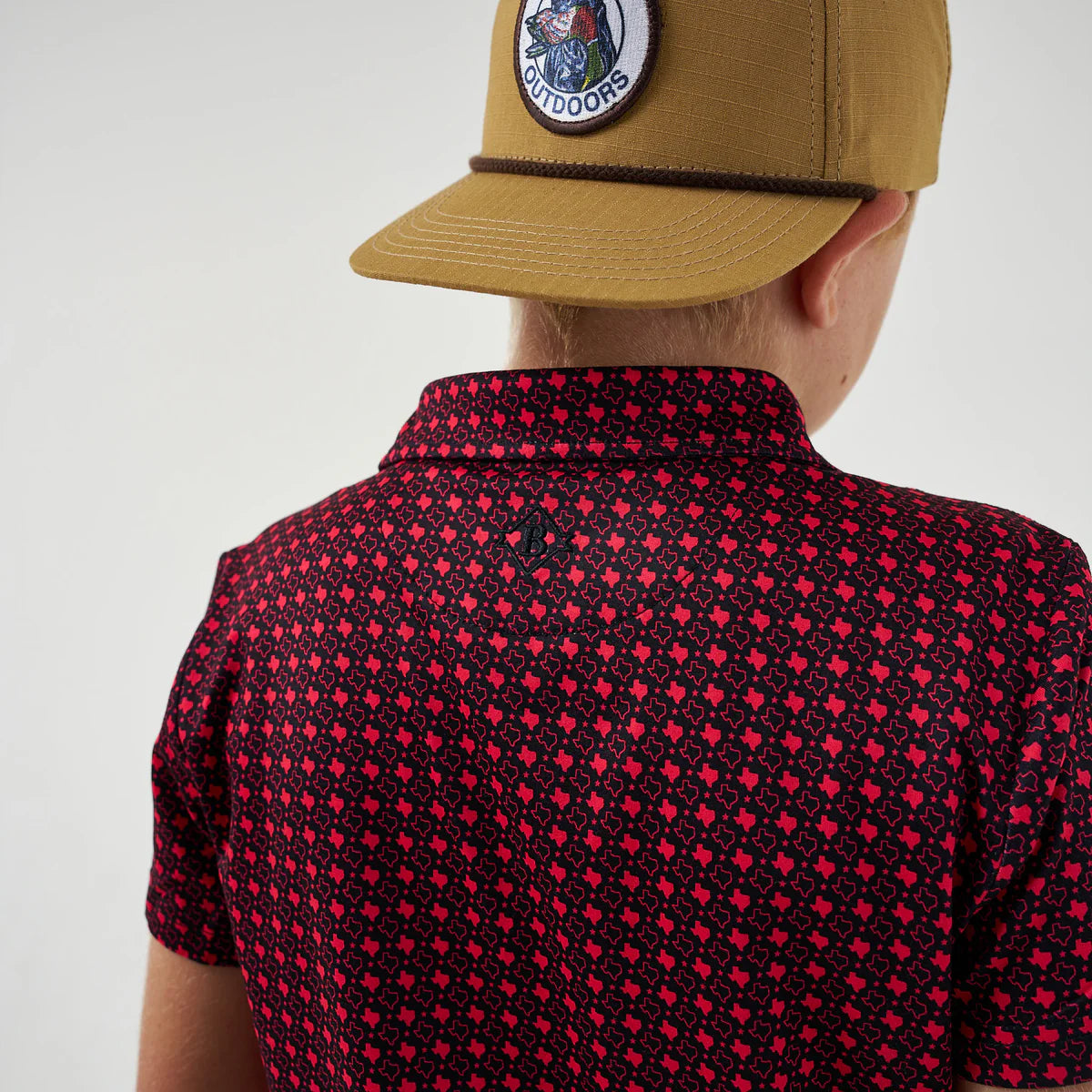 Youth Polo | Texas Red & Black