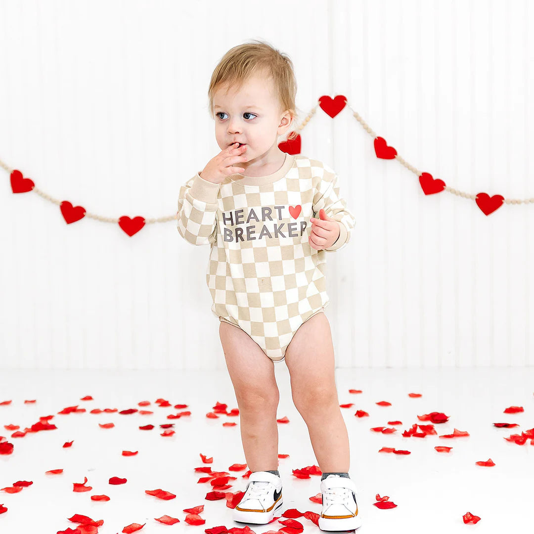 Heartbreaker Checkered Valentine’s Day Romper