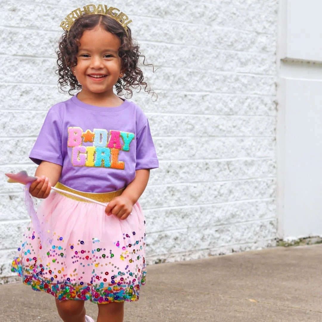 Birthday Girl Patch Short Sleeve T-Shirt