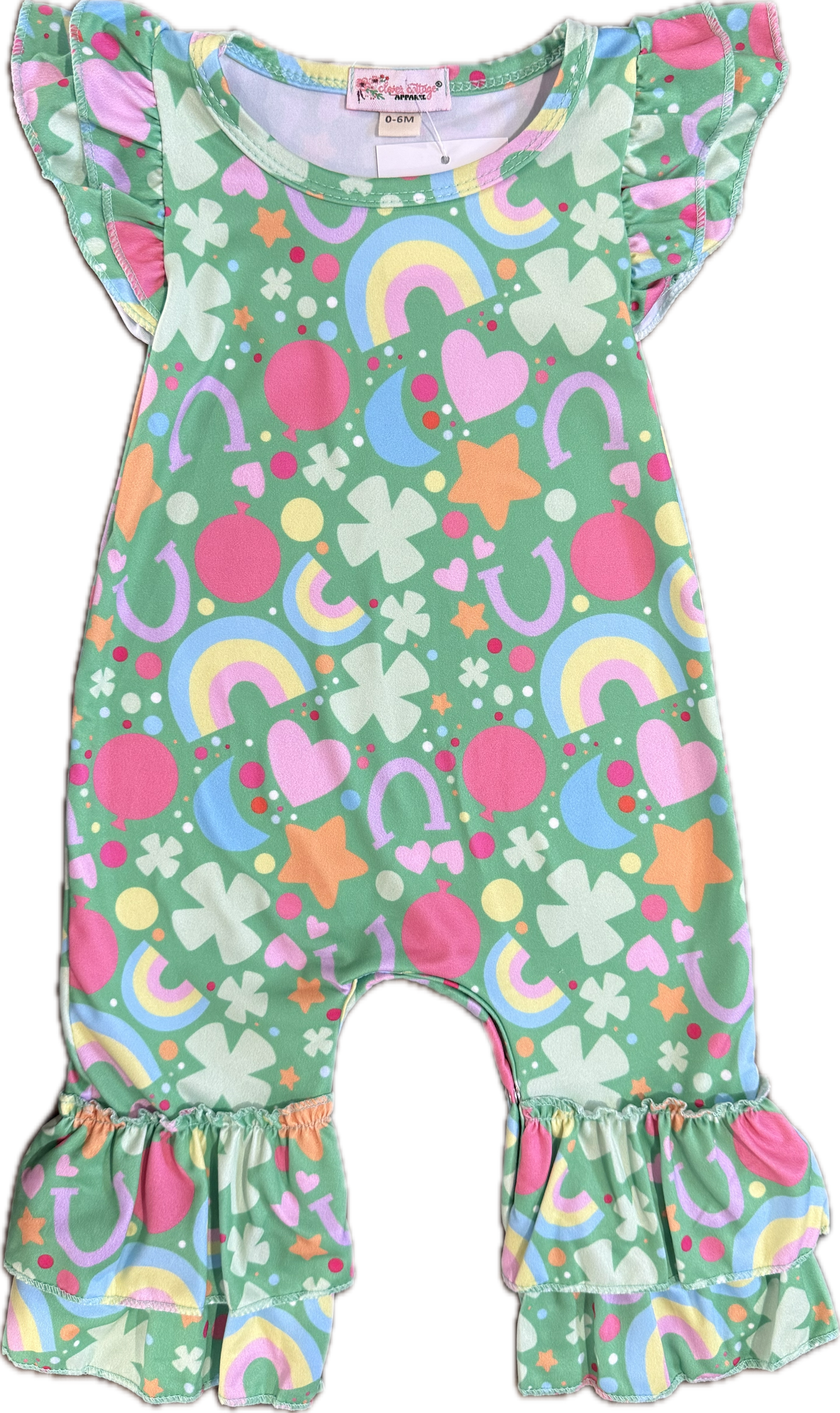 Lucky Charms Ruffle Romper
