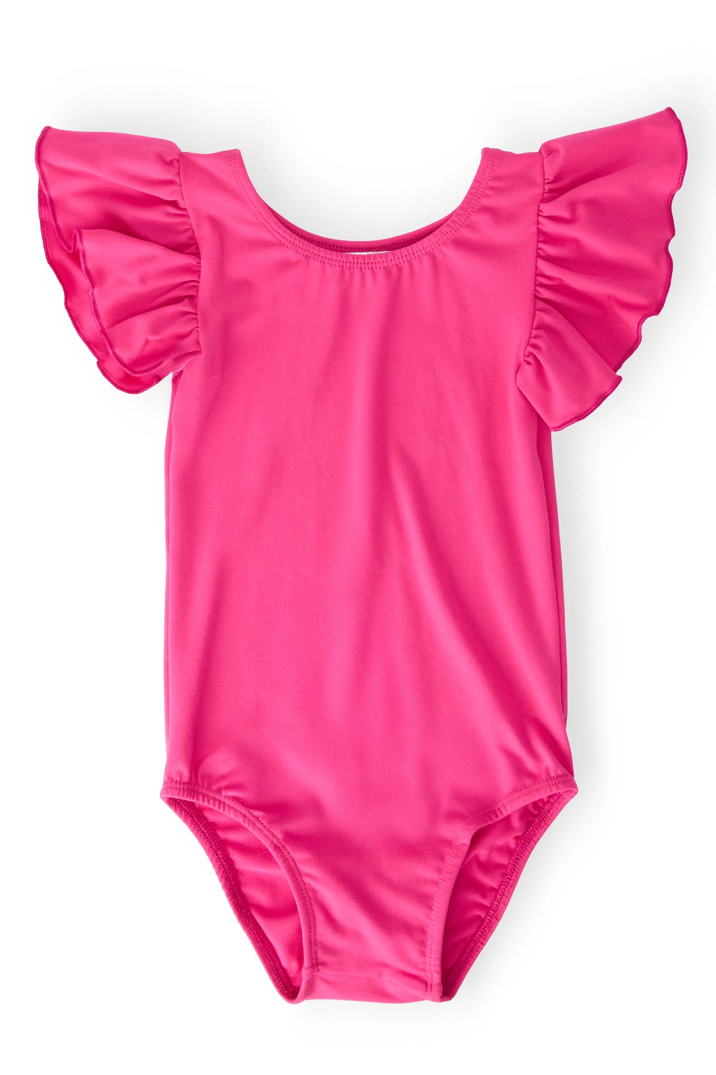 Hot Pink Flutter Sleeve Leotard