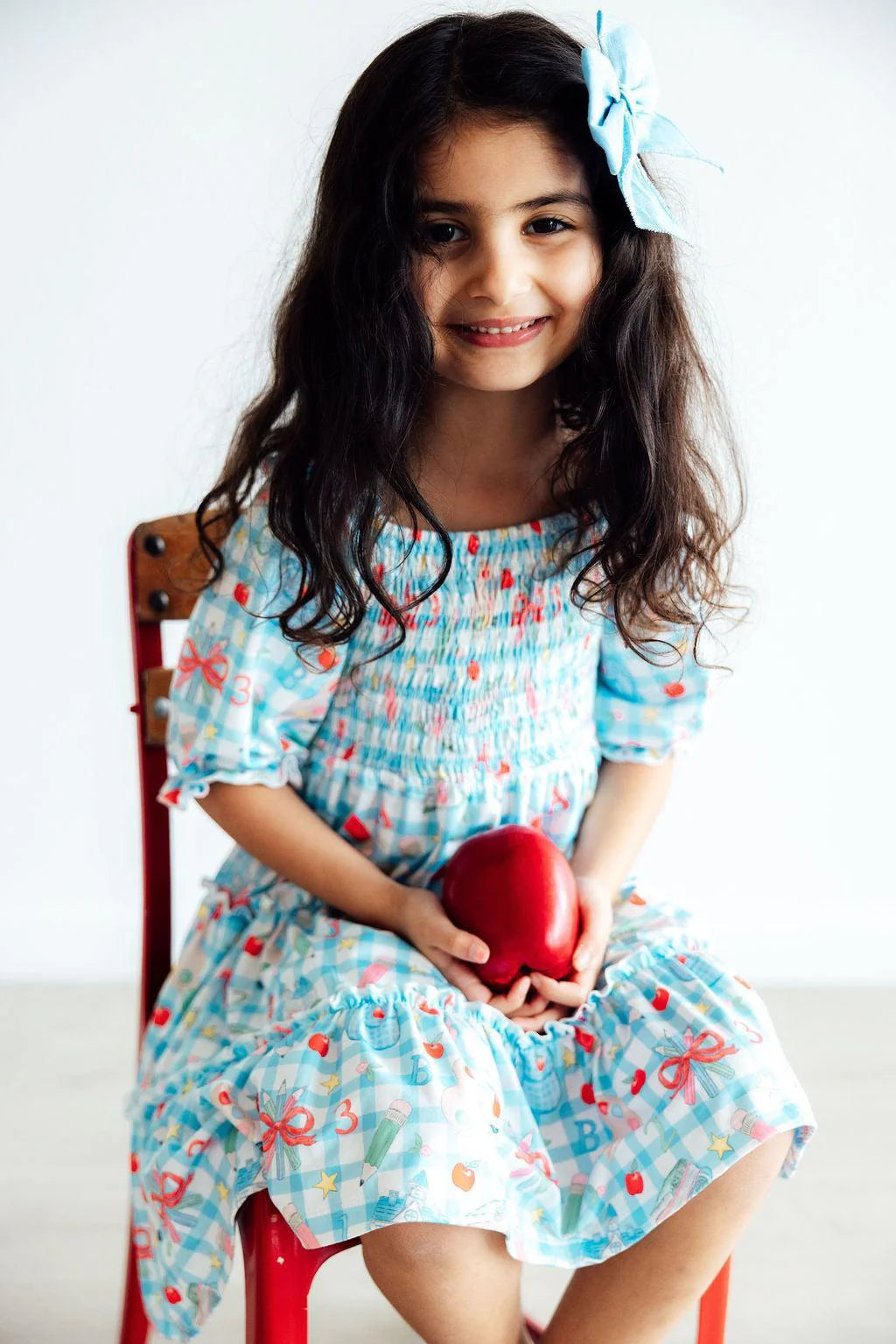 Honor Roll Smocked Ruffle Dress