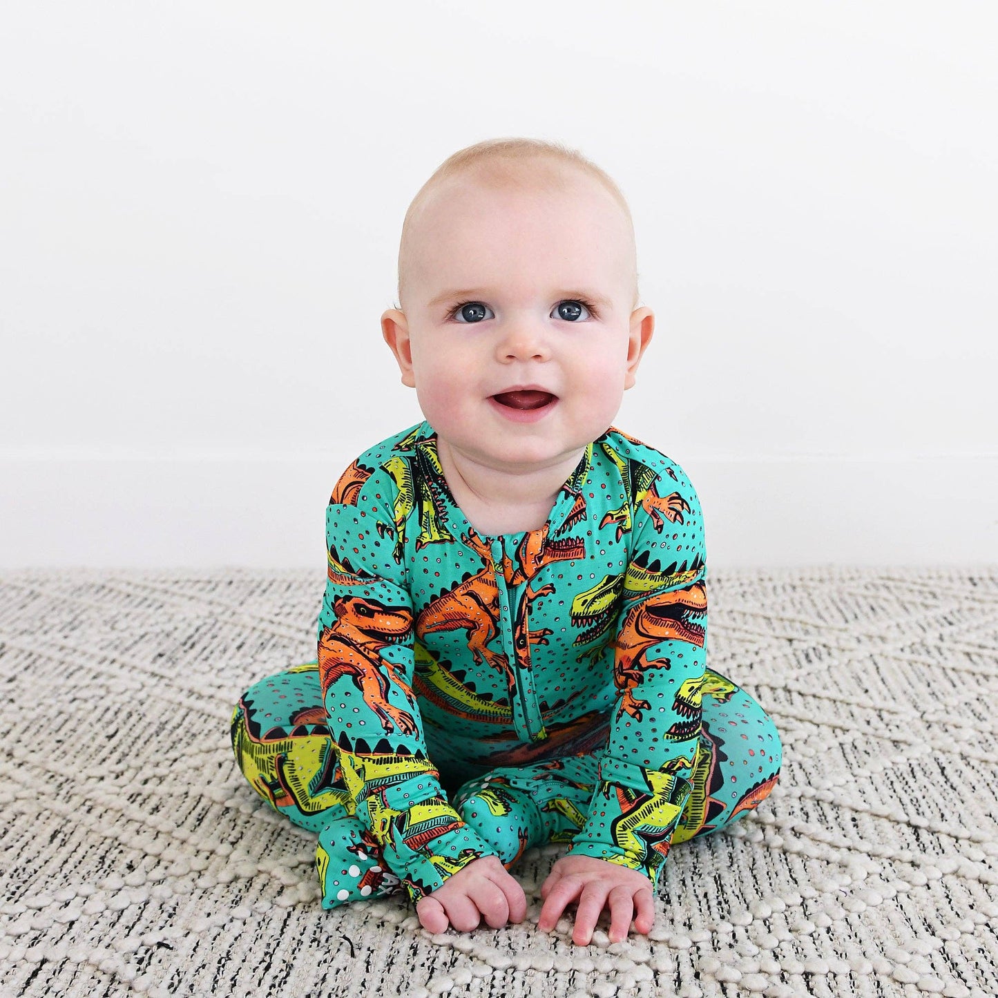 Drew Dino Bamboo Sleepies Two Way Zip