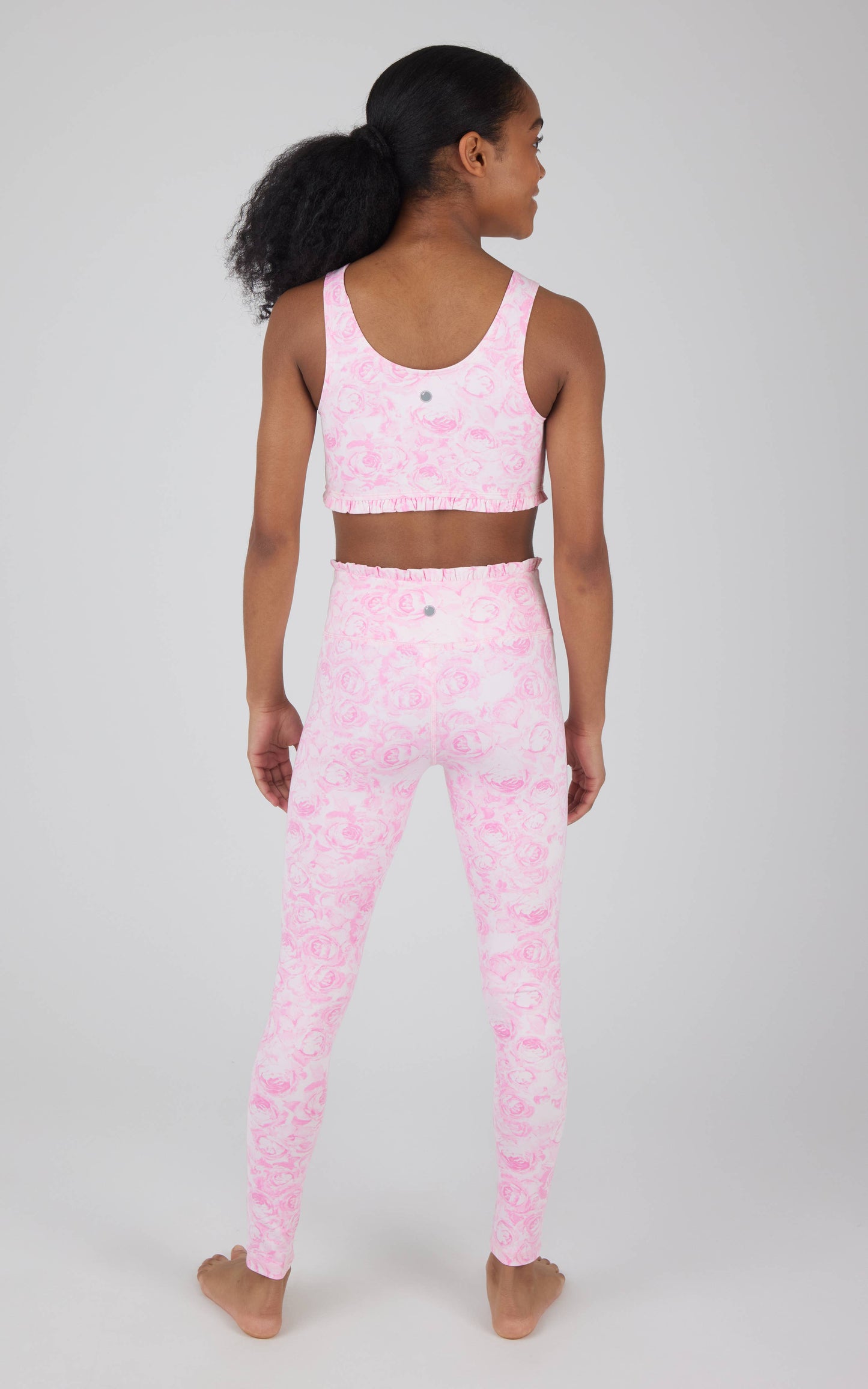 Lux Ruffle Detailed Bra and Leggings Set | Sweet Rose