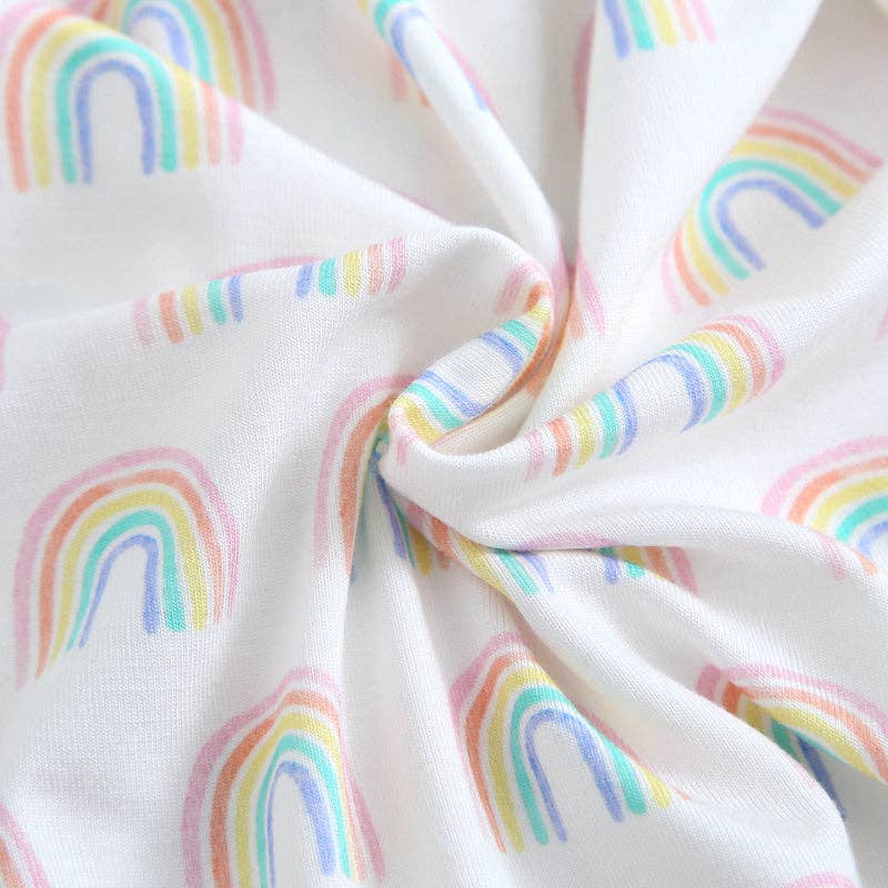 Forever Rainbow Zippered Romper NICU Friendly