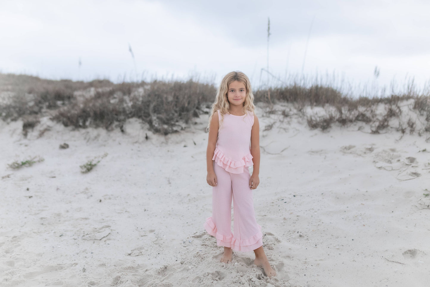 Ruffle Waffle Knit Summer Set