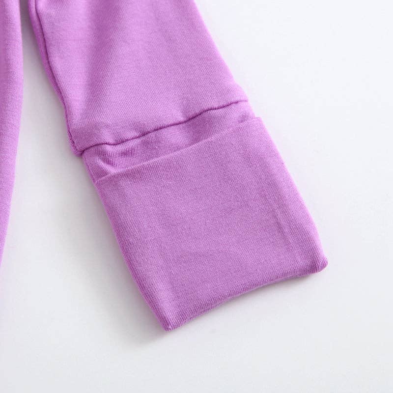 Luxie Lavender Ruffled Romper NICU Friendly