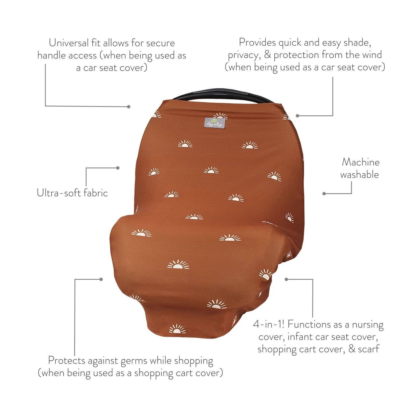 Terracotta Sunrise Mom Boss 4-in-1 Multi-Use Cover