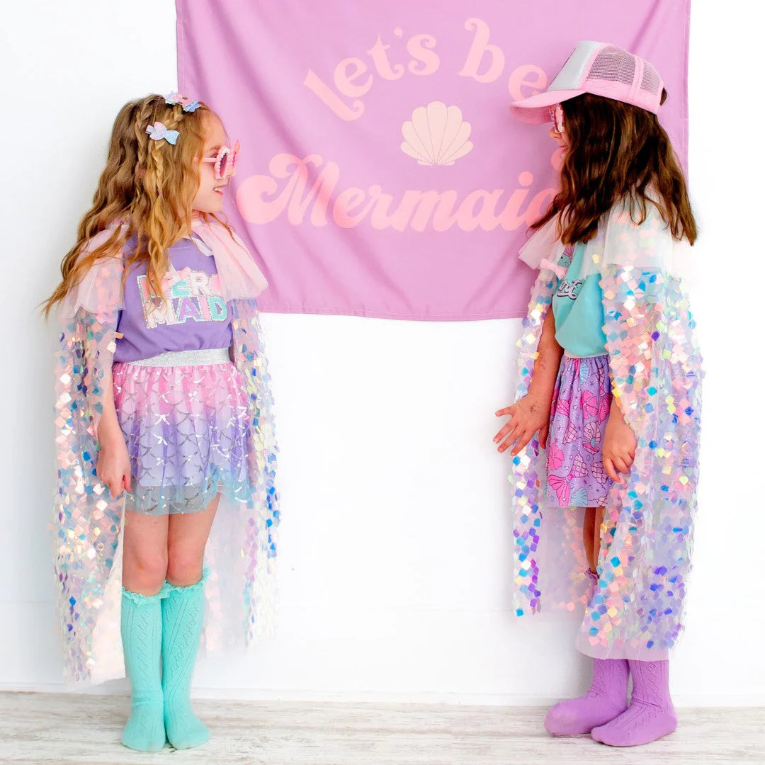 Pink Mermaid Shimmer Cape