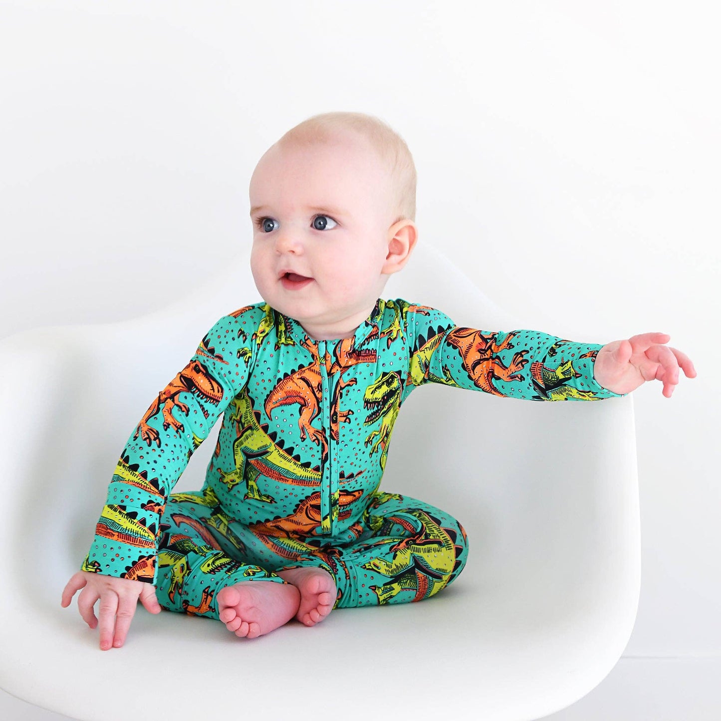 Drew Dino Bamboo Sleepies Two Way Zip