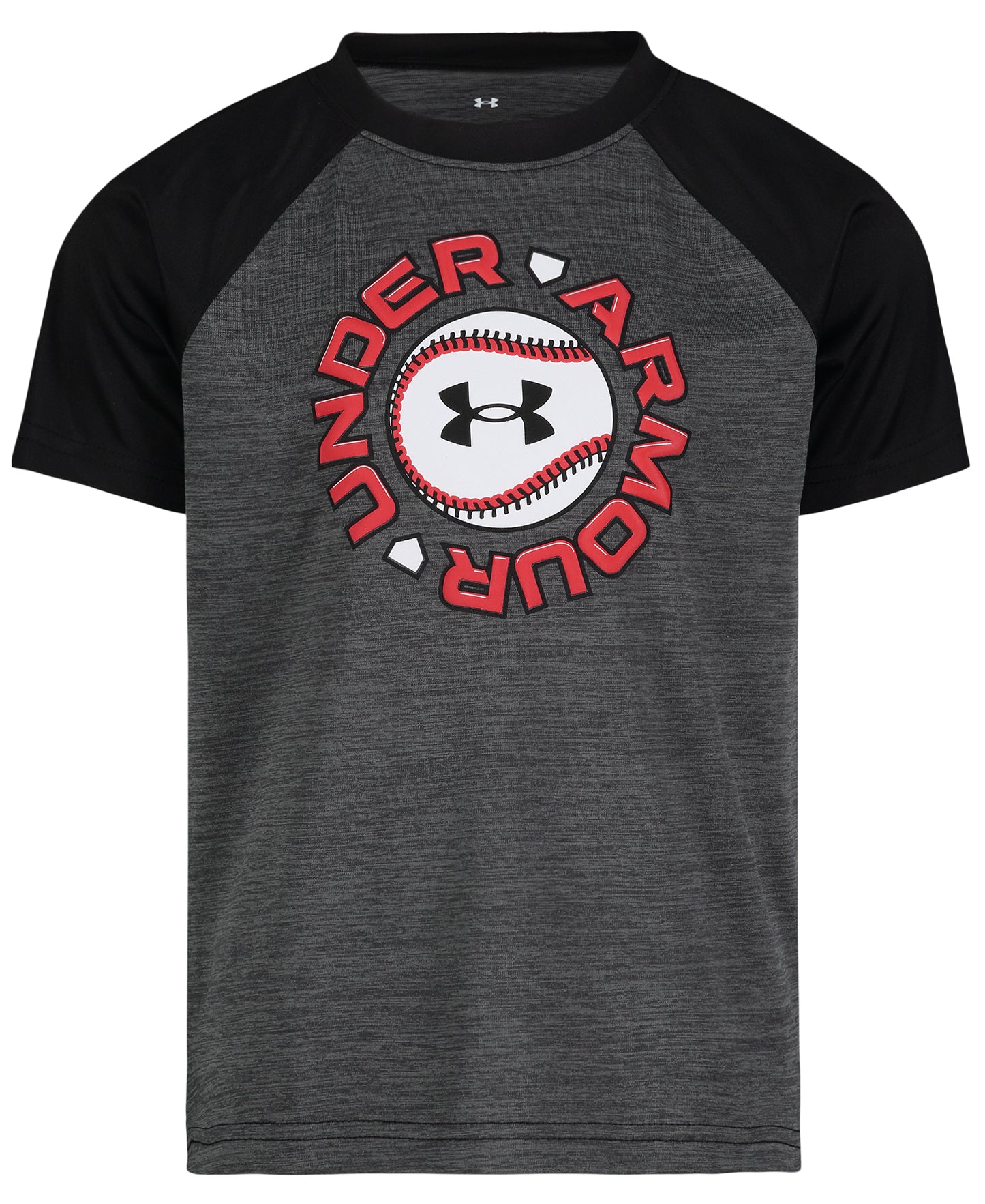 UA Tech Baseball Raglan Tee | Black | 5-7