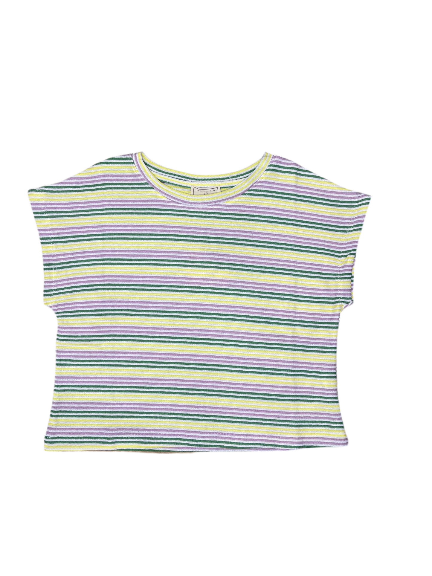 Engineered Textured Stripe Knit Top