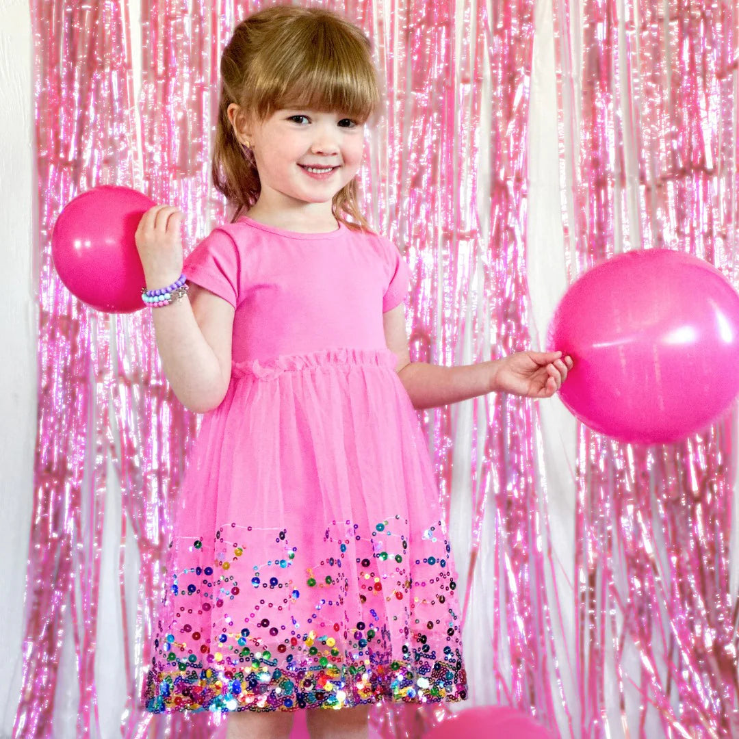 Raspberry Confetti Tutu Dress