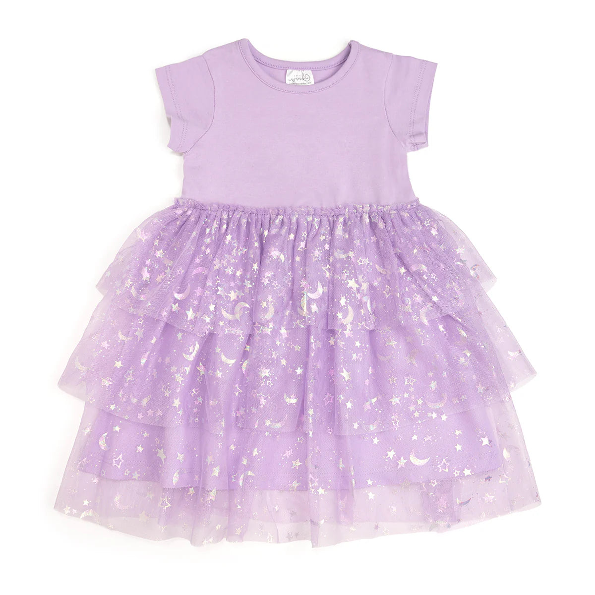 Lilac Star and Moon Halloween Tutu Dress
