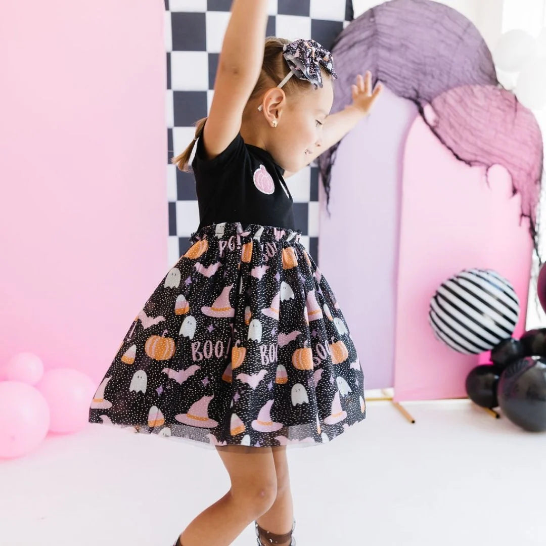 Boo Halloween Short Sleeve Dress