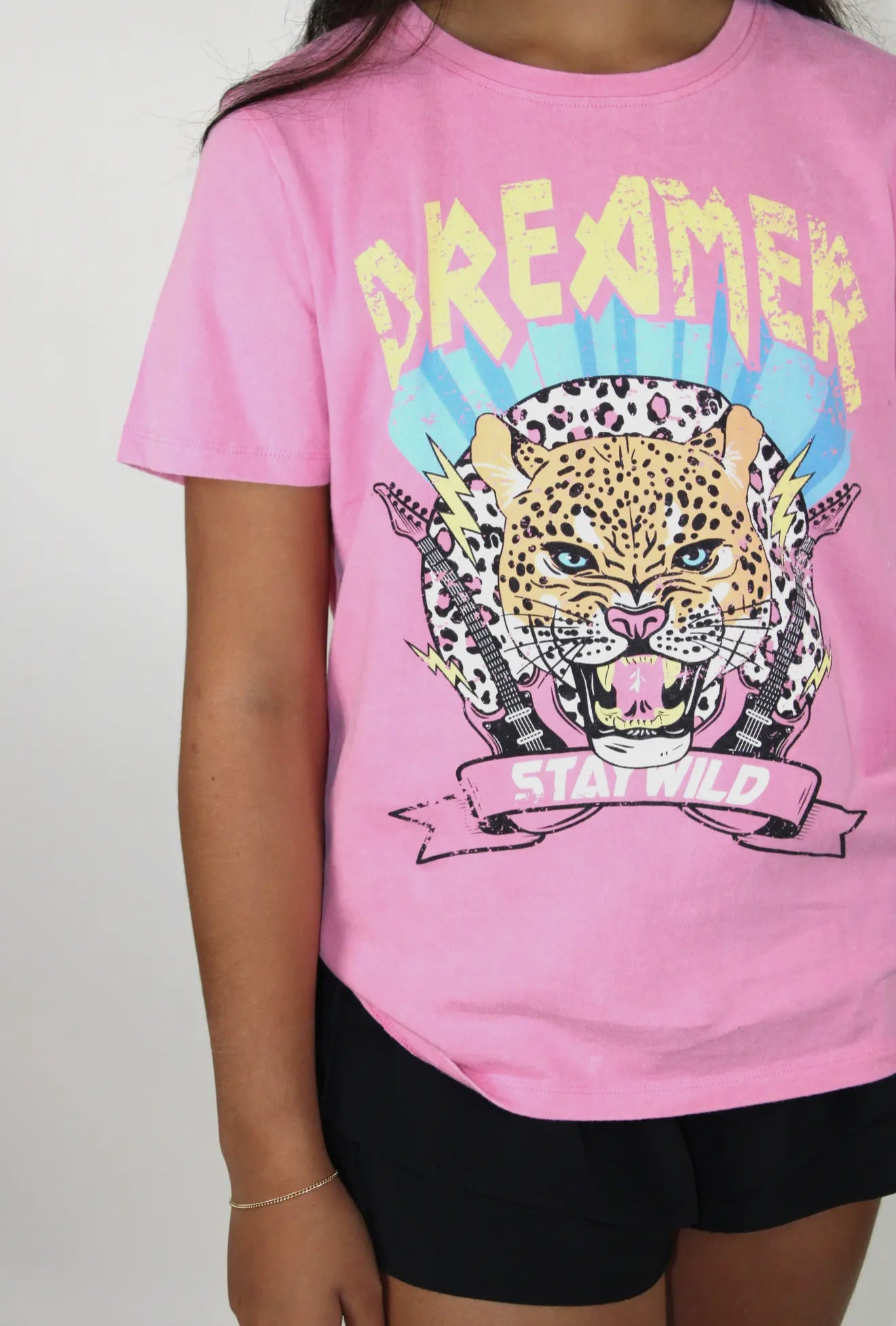 Dreamer Leopard Oversized Graphic Tee
