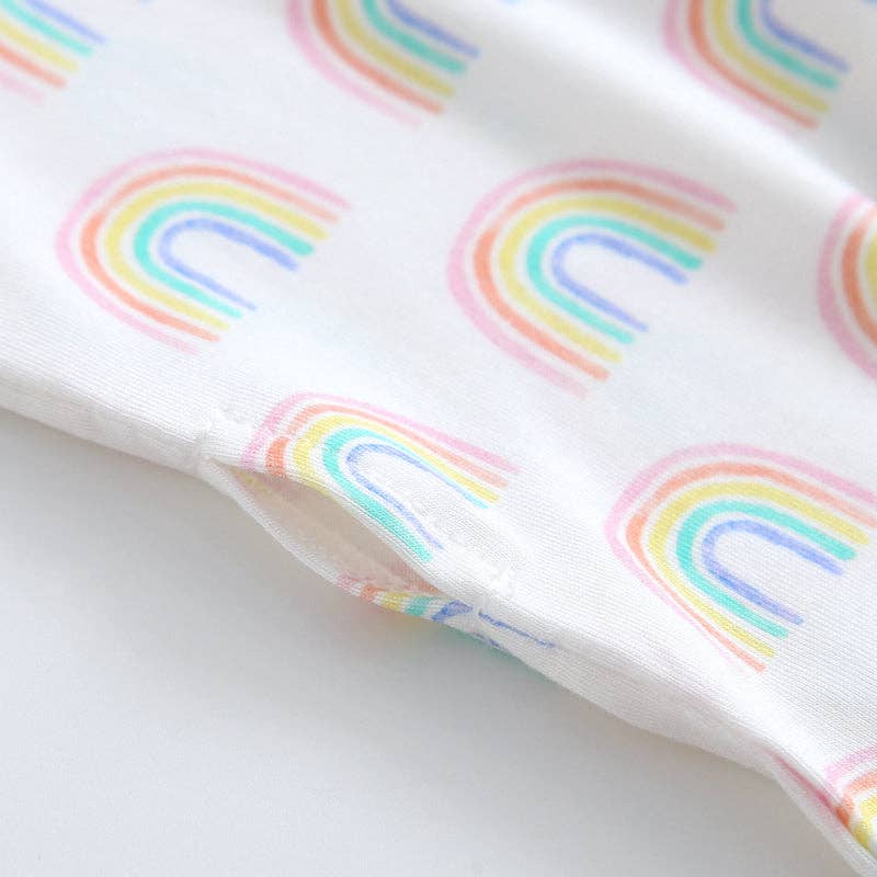 Forever Rainbow Zippered Romper NICU Friendly