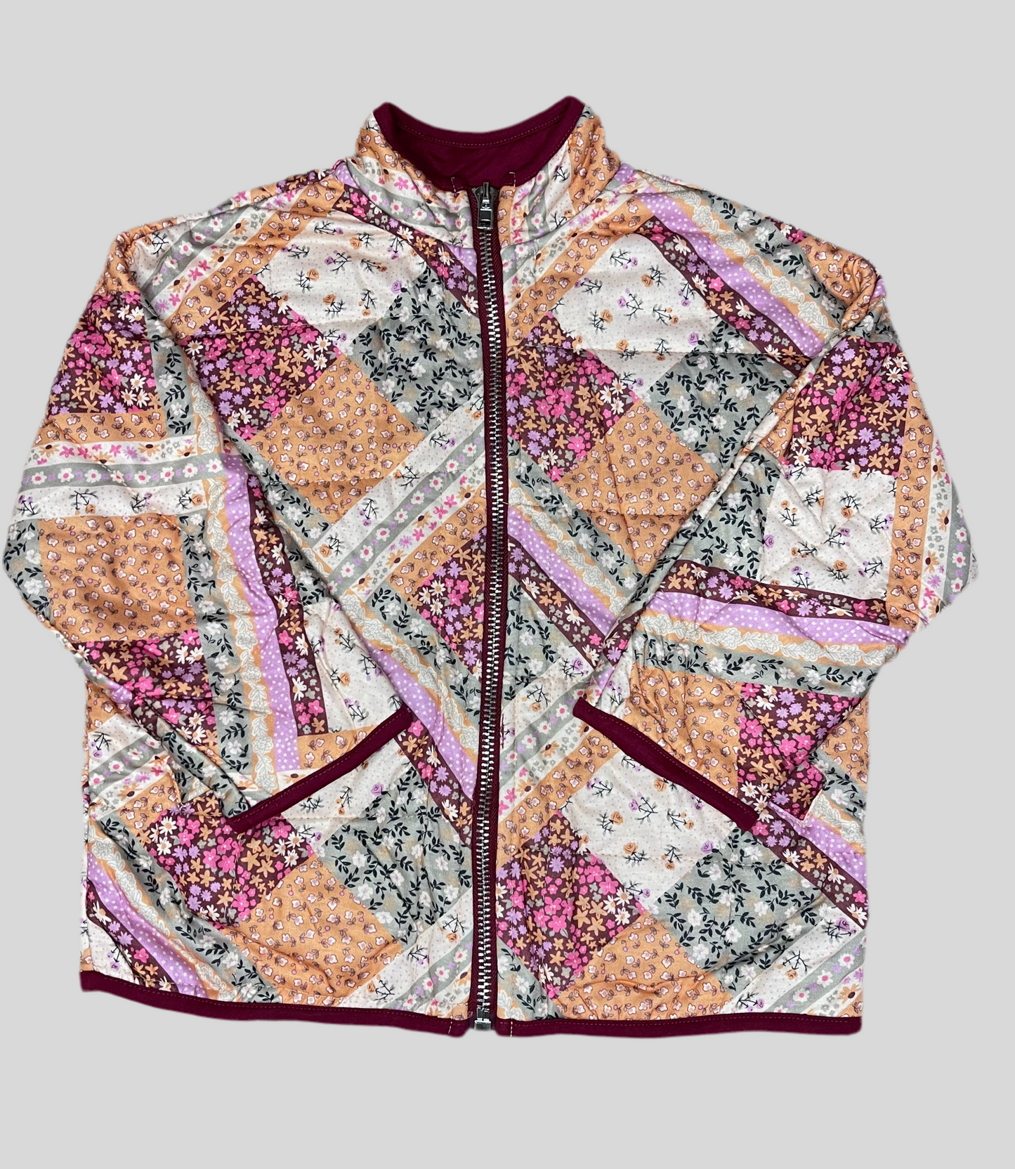 Patch Print Quilted Jacket