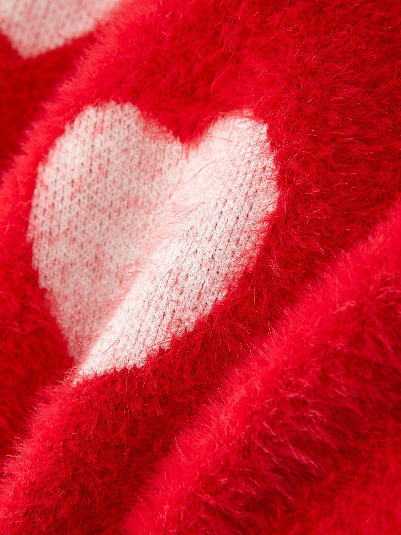 Fuzzy Heart Sweater
