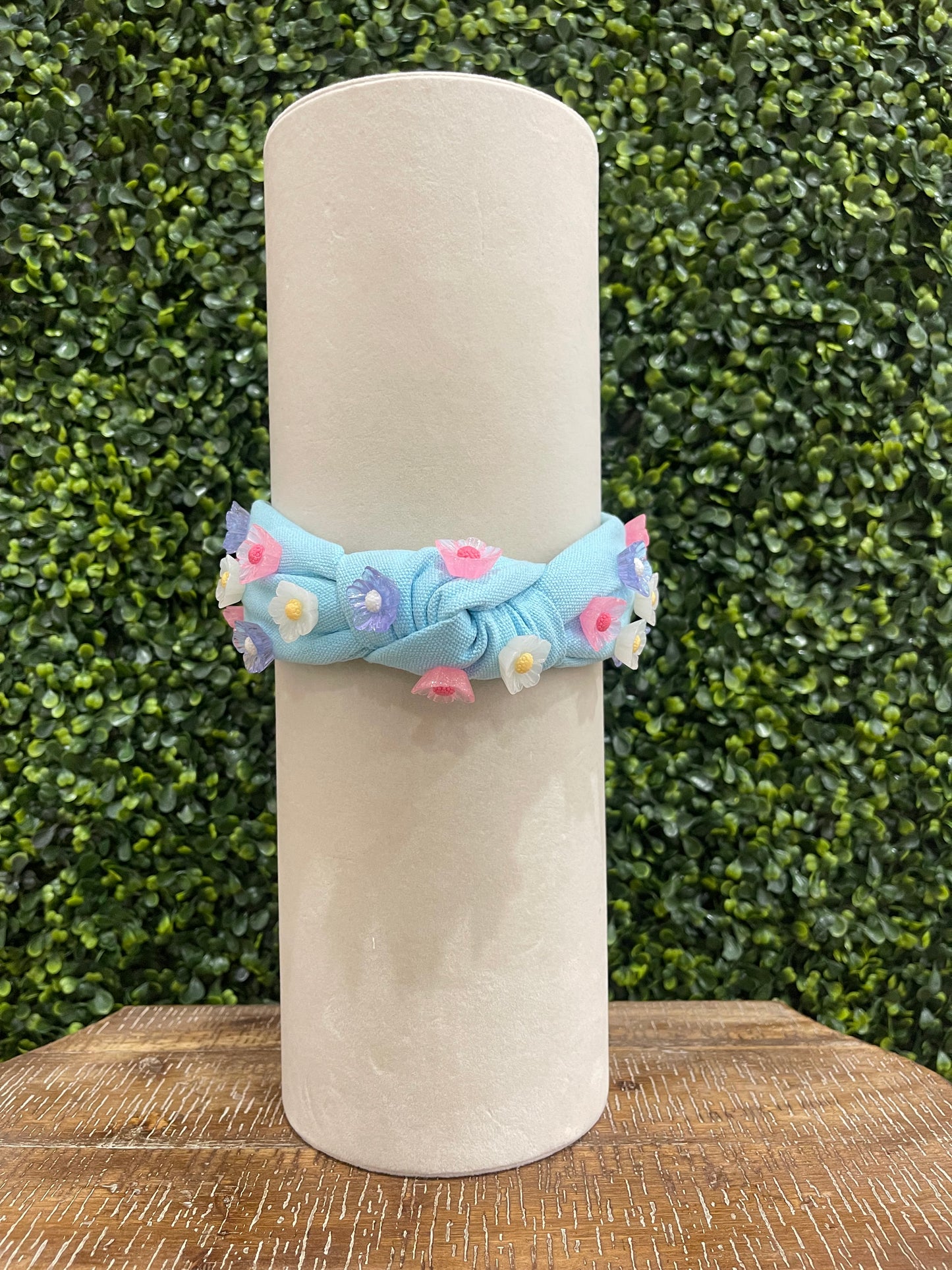 Aqua Flower Embellished Headband