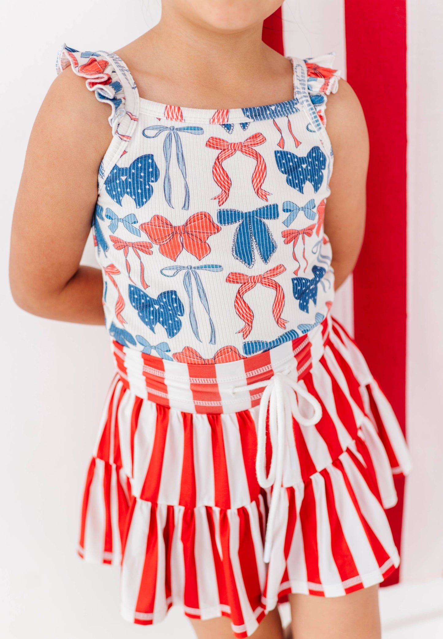 Red, White & BOW | Ribbed Tank | JUNE 10