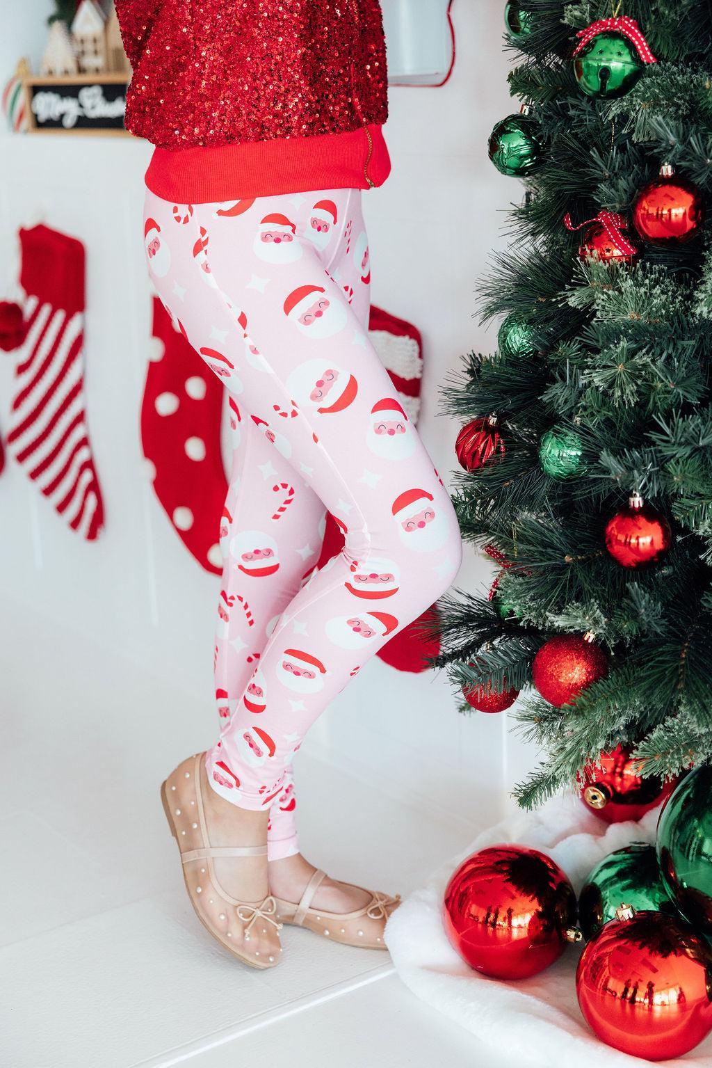 Red Pocket Twirl Dress + Jingle Bells Leggings