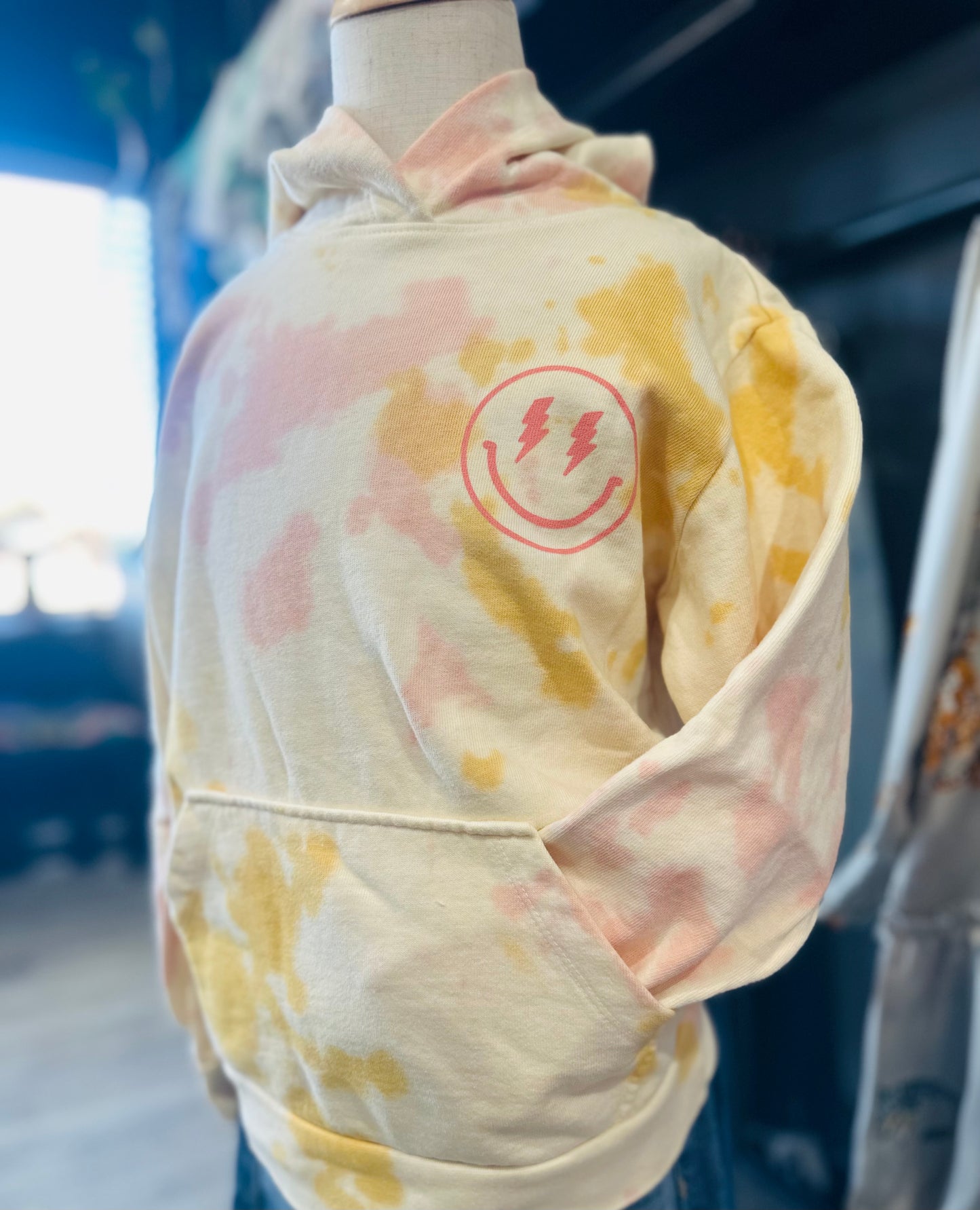 Smiley Tie Dye Hoodie Jogger Set