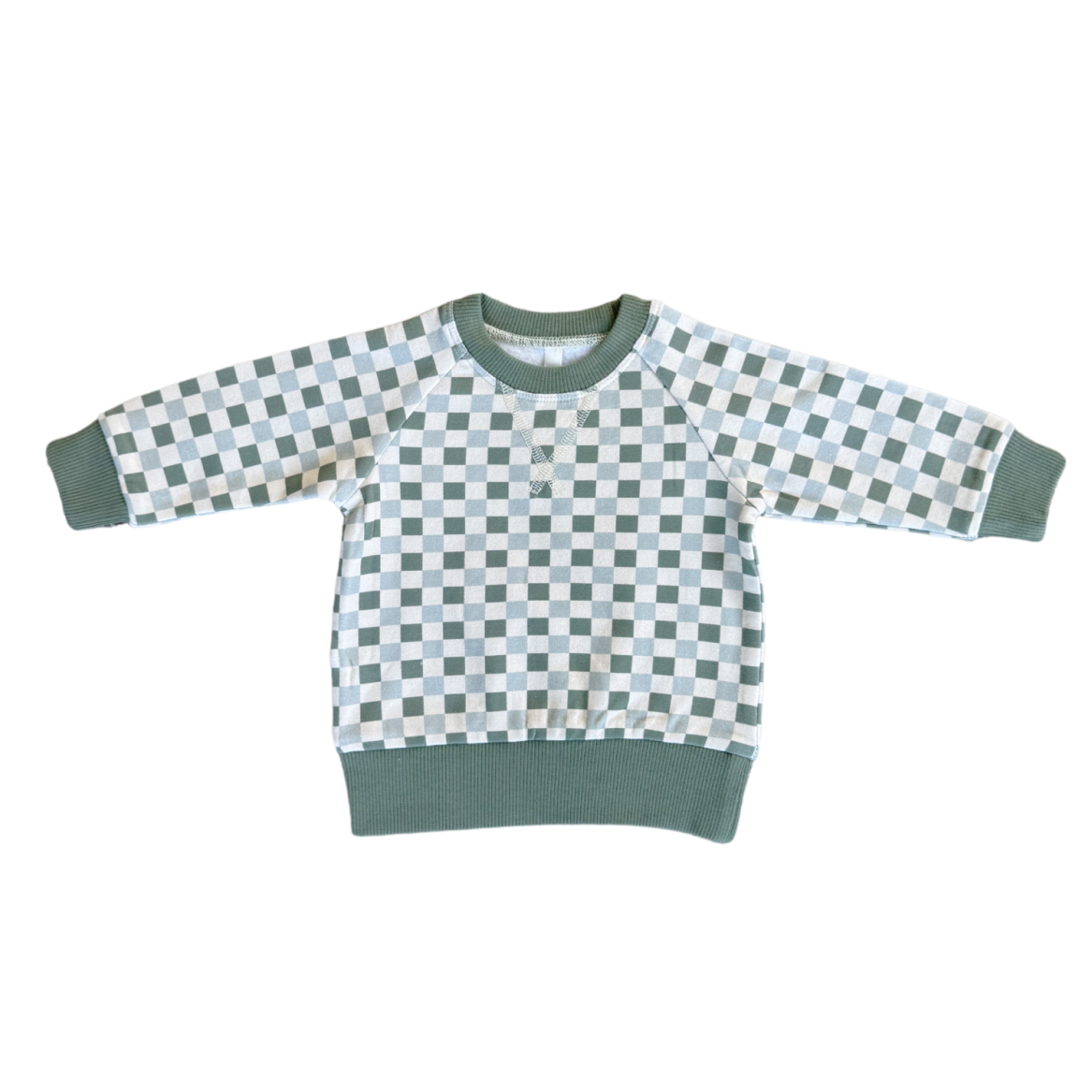 Fleece Sweatshirt | Fern Checkers